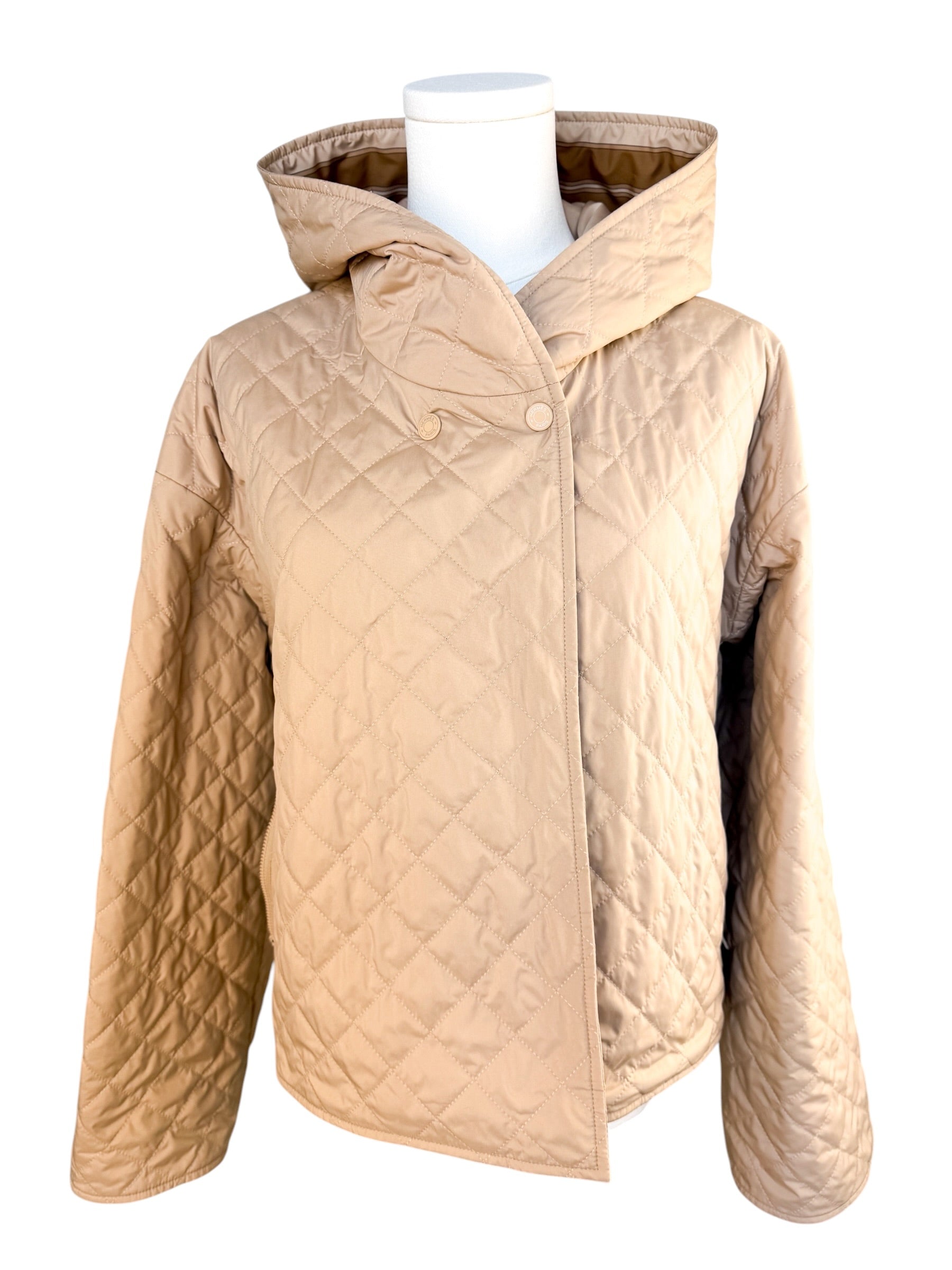 Hermes Grand Manege Reversible Jacket Beige Albinos Size FR 36