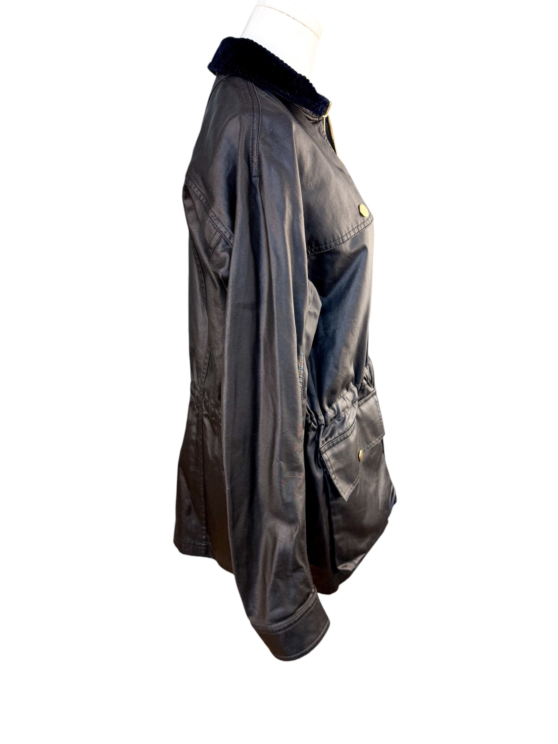 Bottega Veneta Coated Cotton Short Parka Black Size XS (Fits like S)