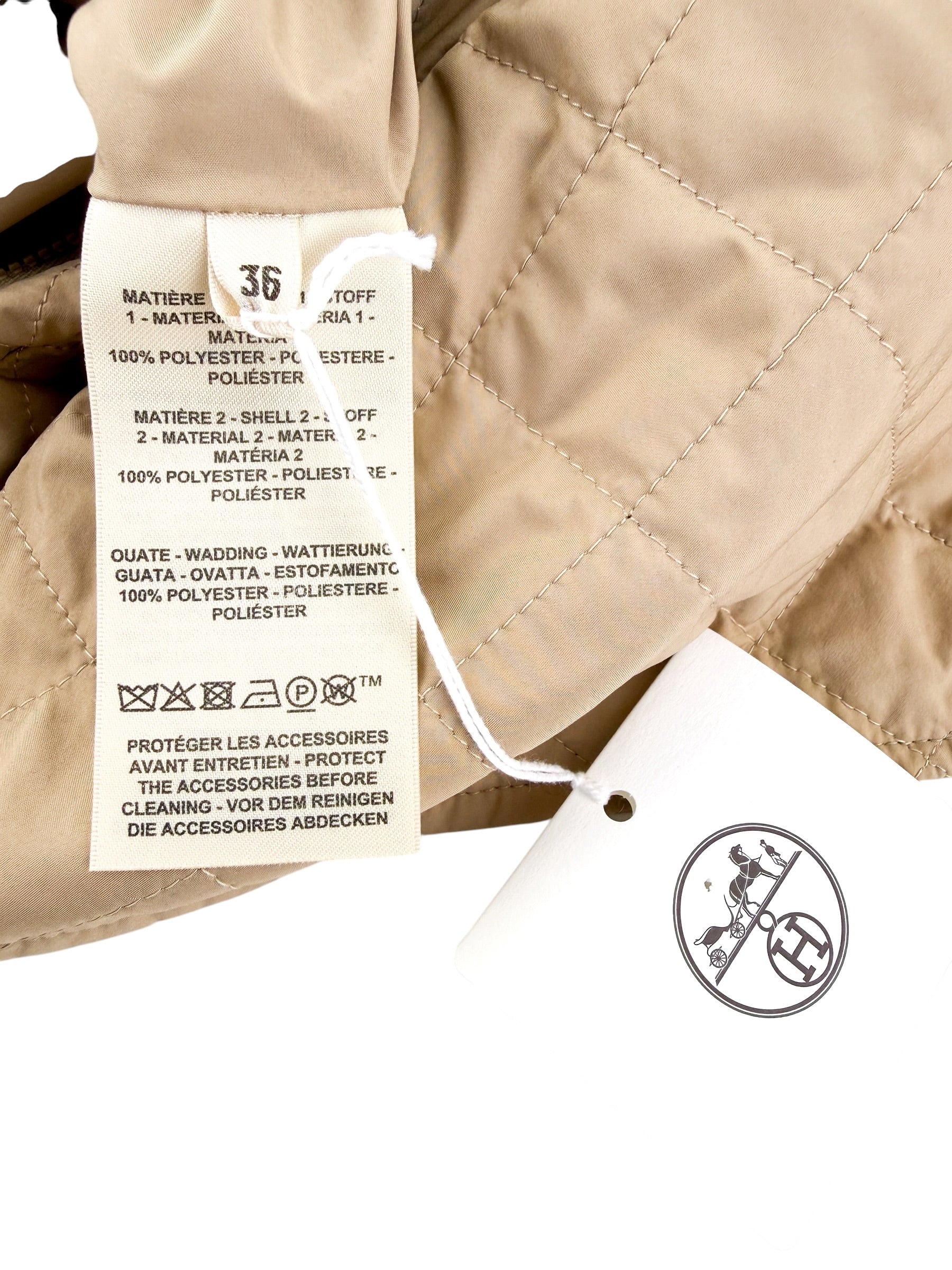 Hermes Grand Manege Reversible Jacket Beige Albinos Size FR 36