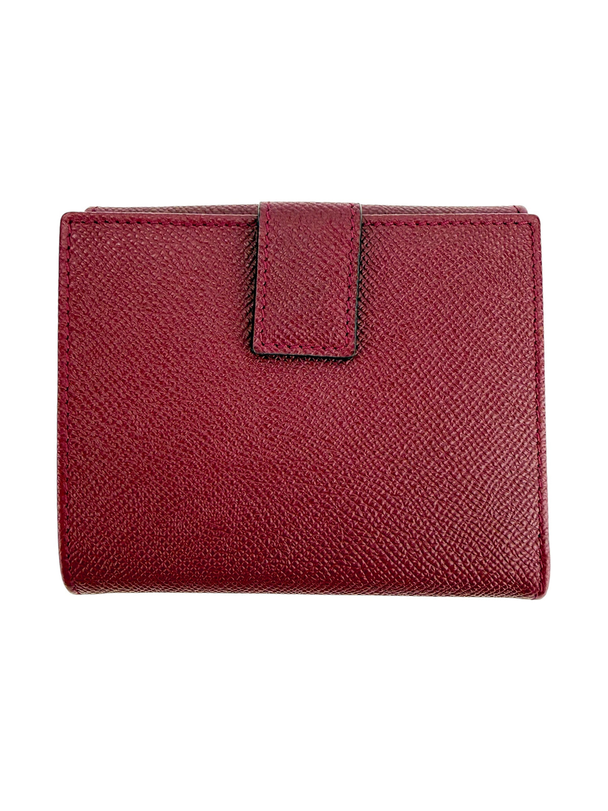 Ferragamo Gancini Compact Wallet Burgundy (NIB Full Set)