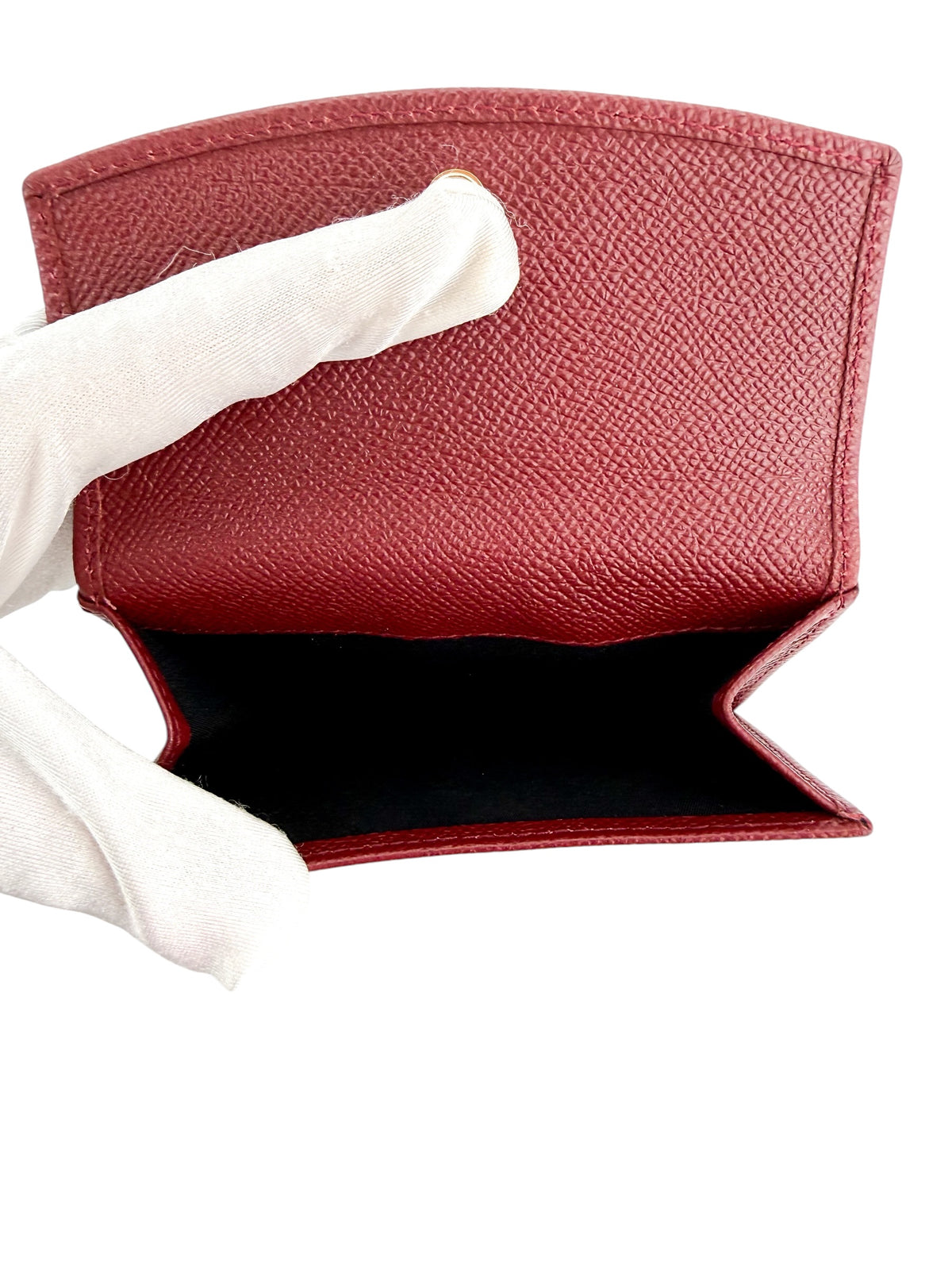 Ferragamo Gancini Compact Wallet Burgundy (NIB Full Set)