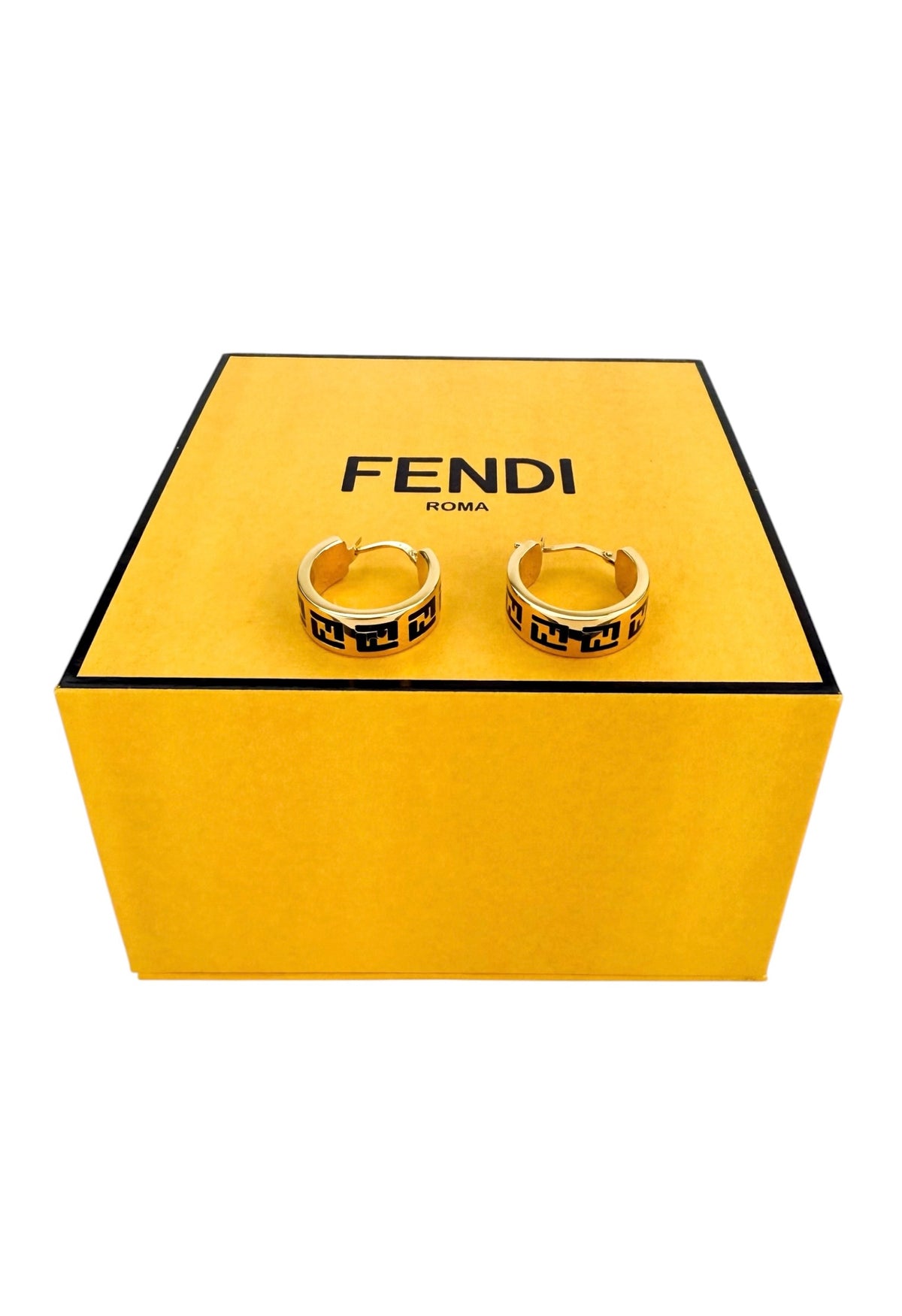 Fendi Forever FF Logo Hoop Earrings (Full Set)