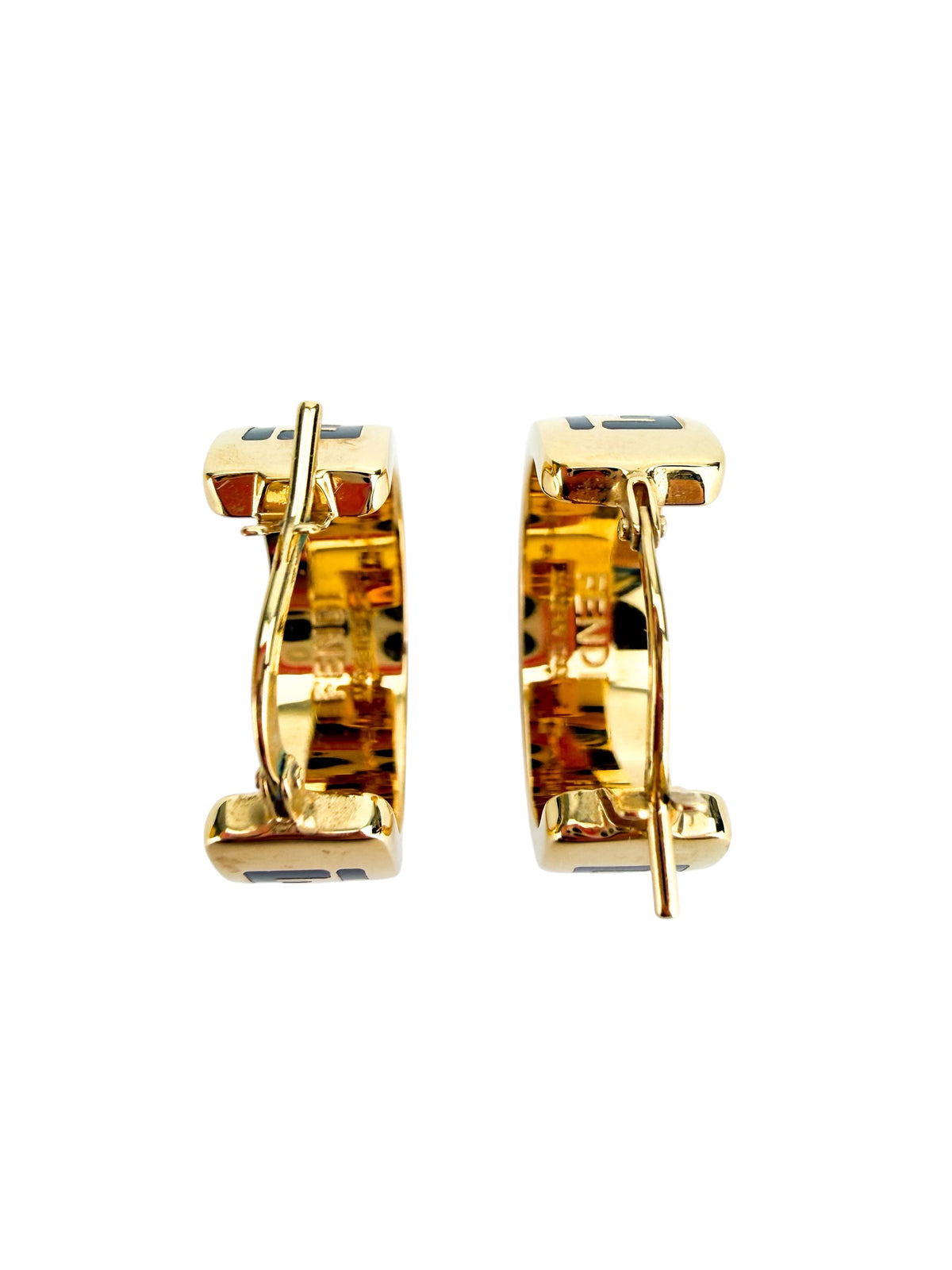 Fendi Forever FF Logo Hoop Earrings (Full Set)