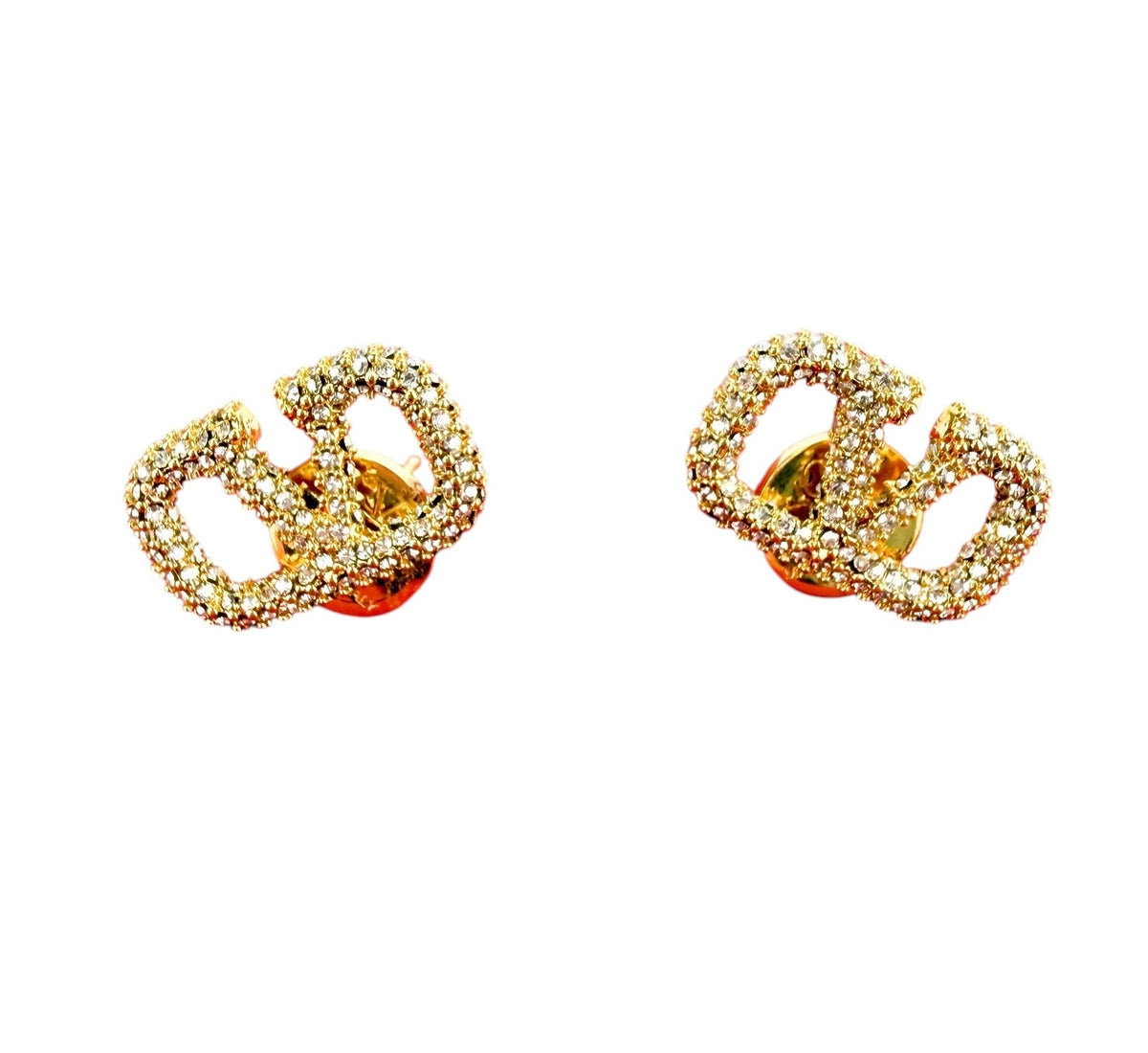 Valentino Swarovski Crystal Vlogo Signature Earrings (Full Set)