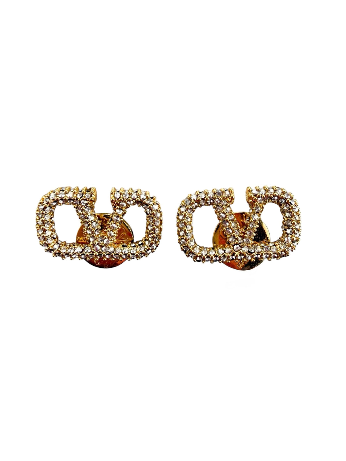 Valentino Swarovski Crystal Vlogo Signature Earrings (Full Set)
