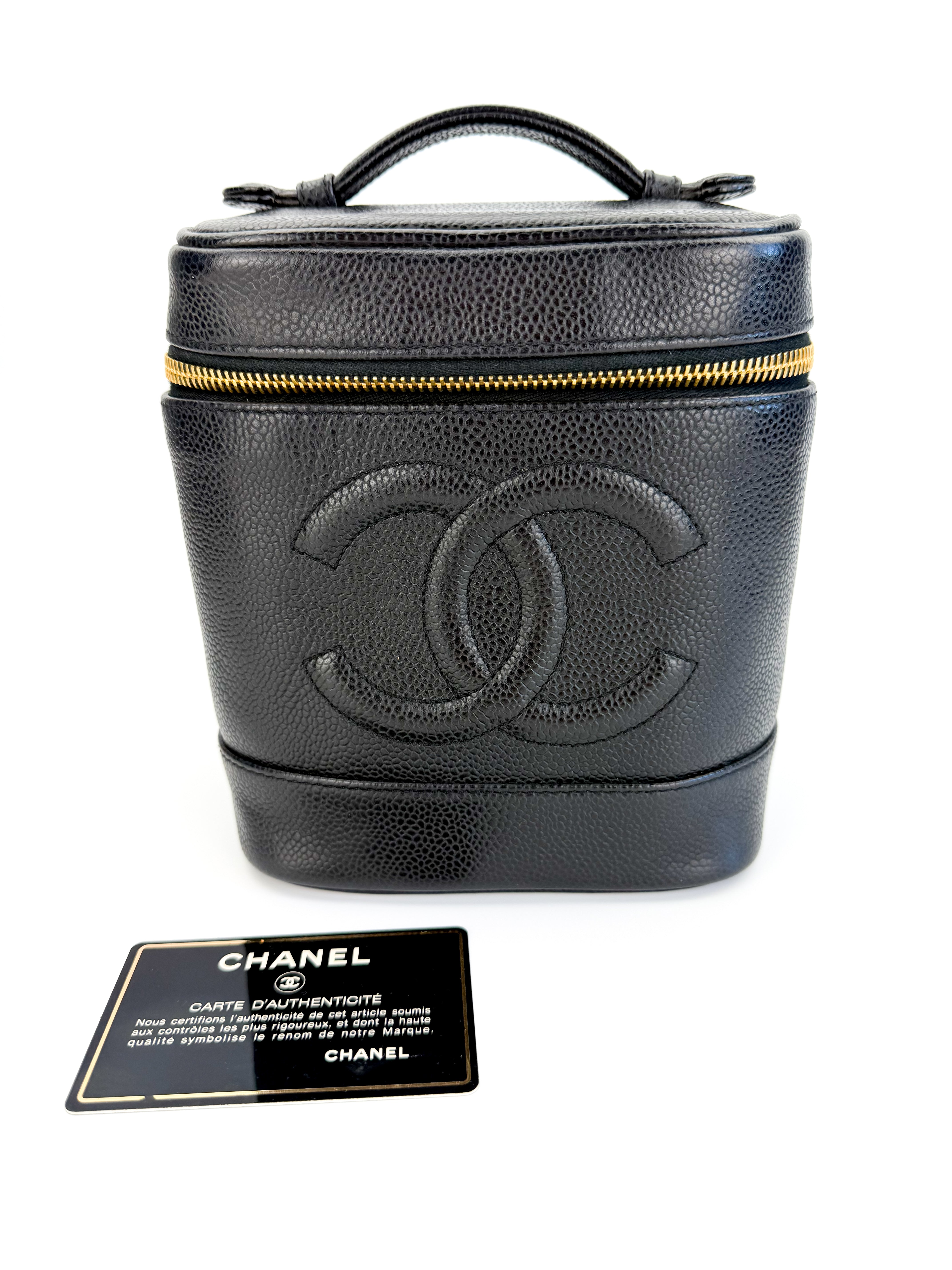 Chanel Black Vintage Timeless Vanity Case