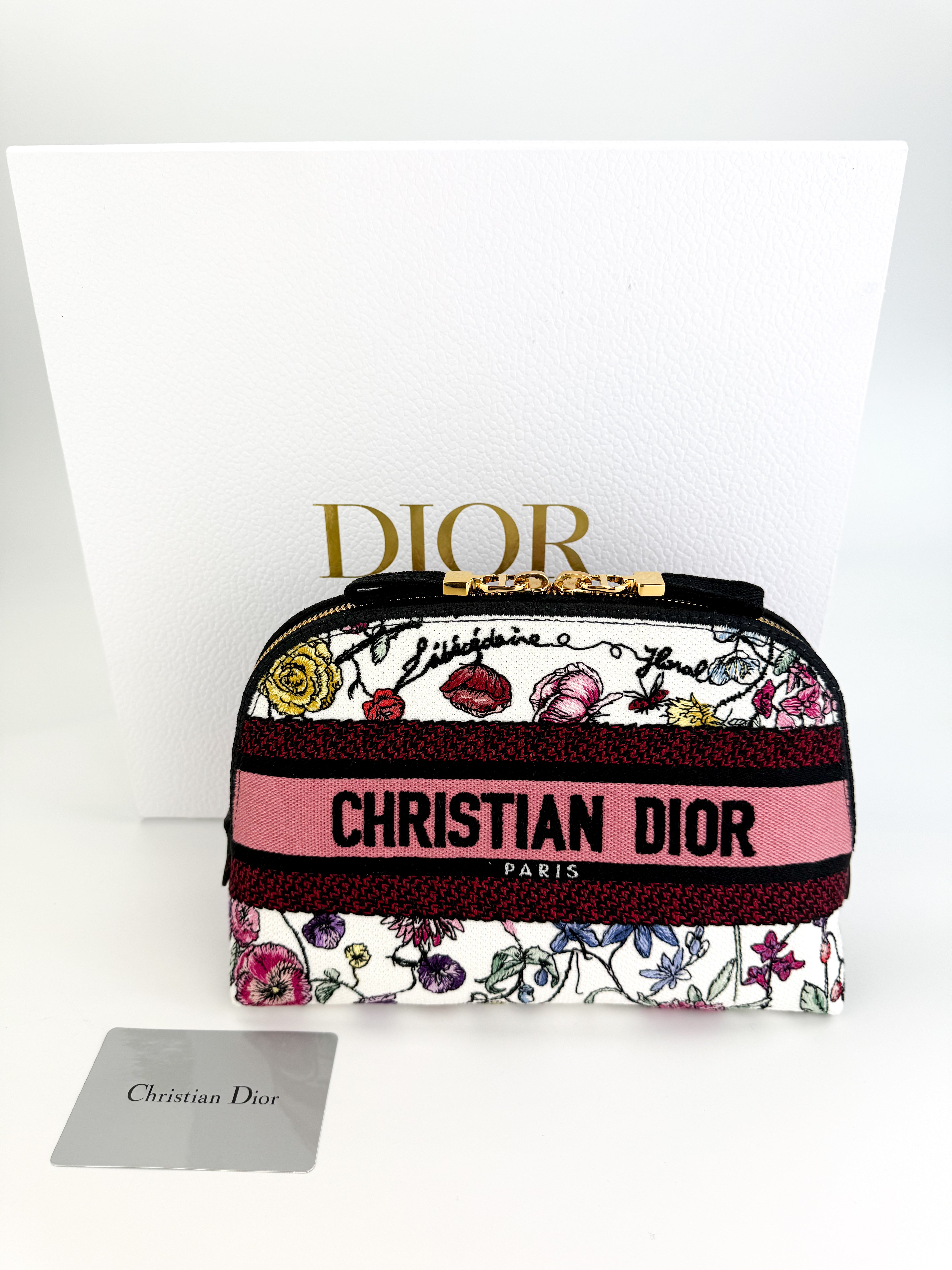 Christian Dior Embroidered Cosmetic Pouch (Full Set)
