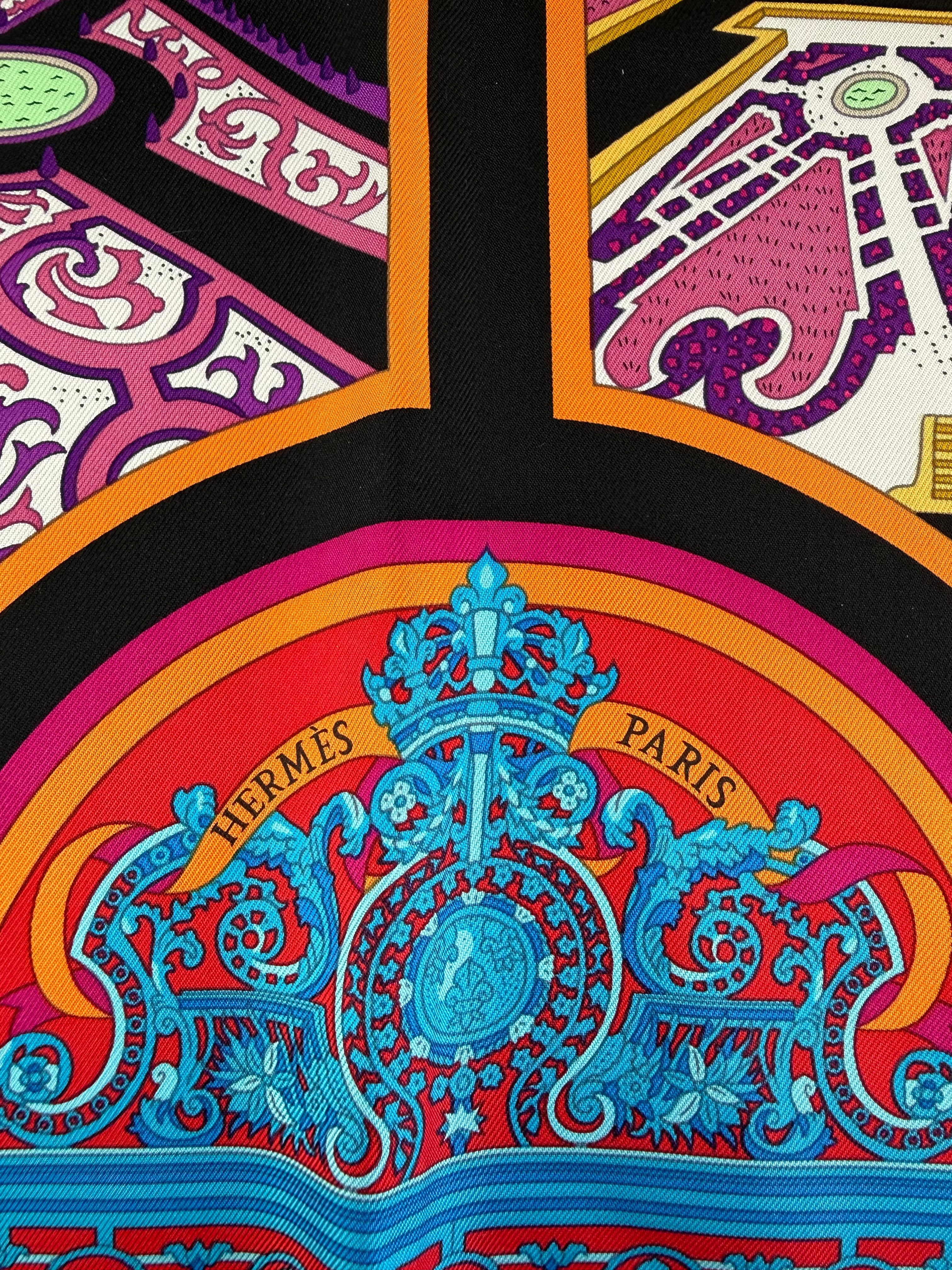 Hermes Flanerie a' Versailles Limited Edition Silk Scarf 90