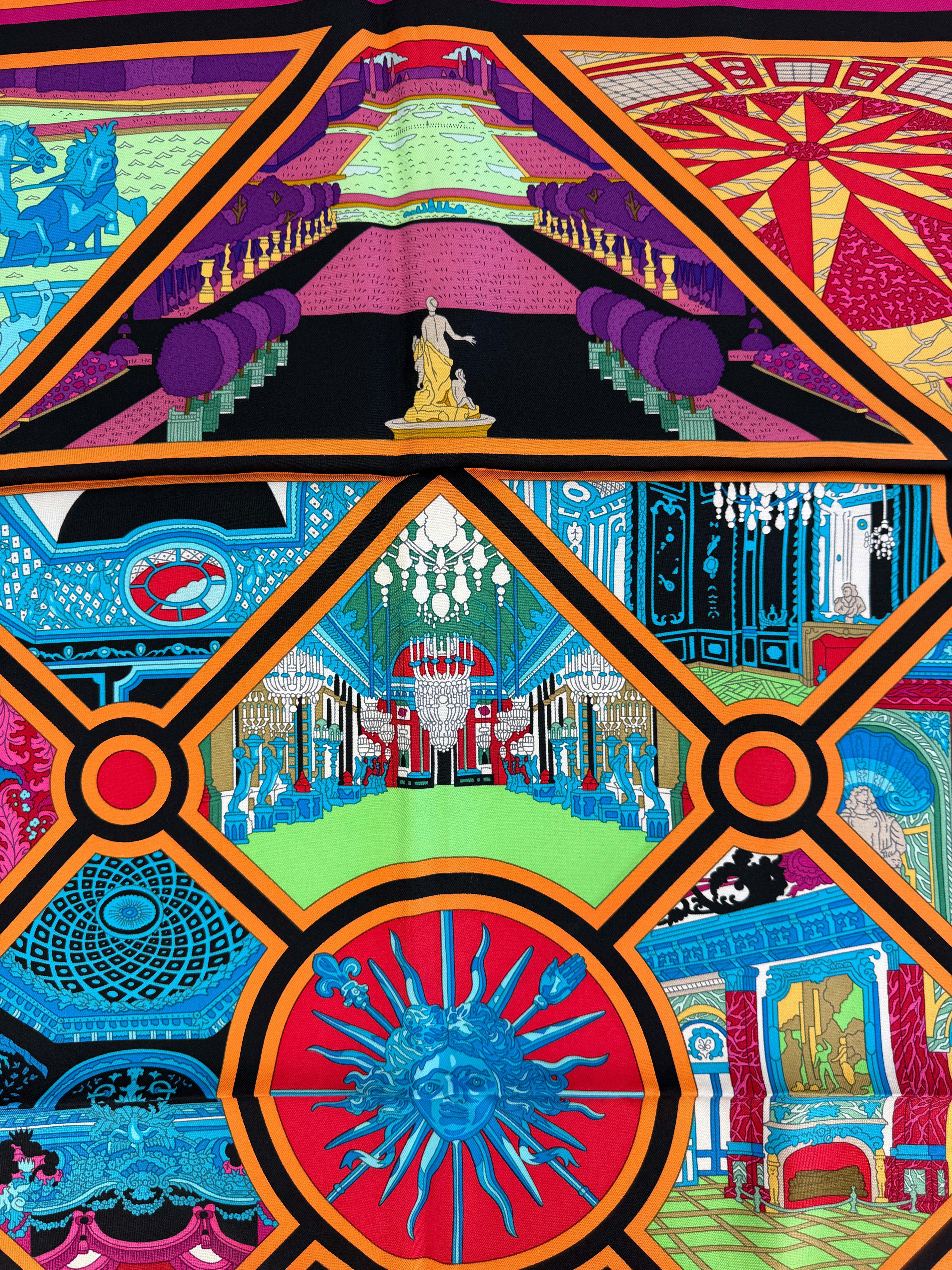 Hermes Flanerie a' Versailles Limited Edition Silk Scarf 90