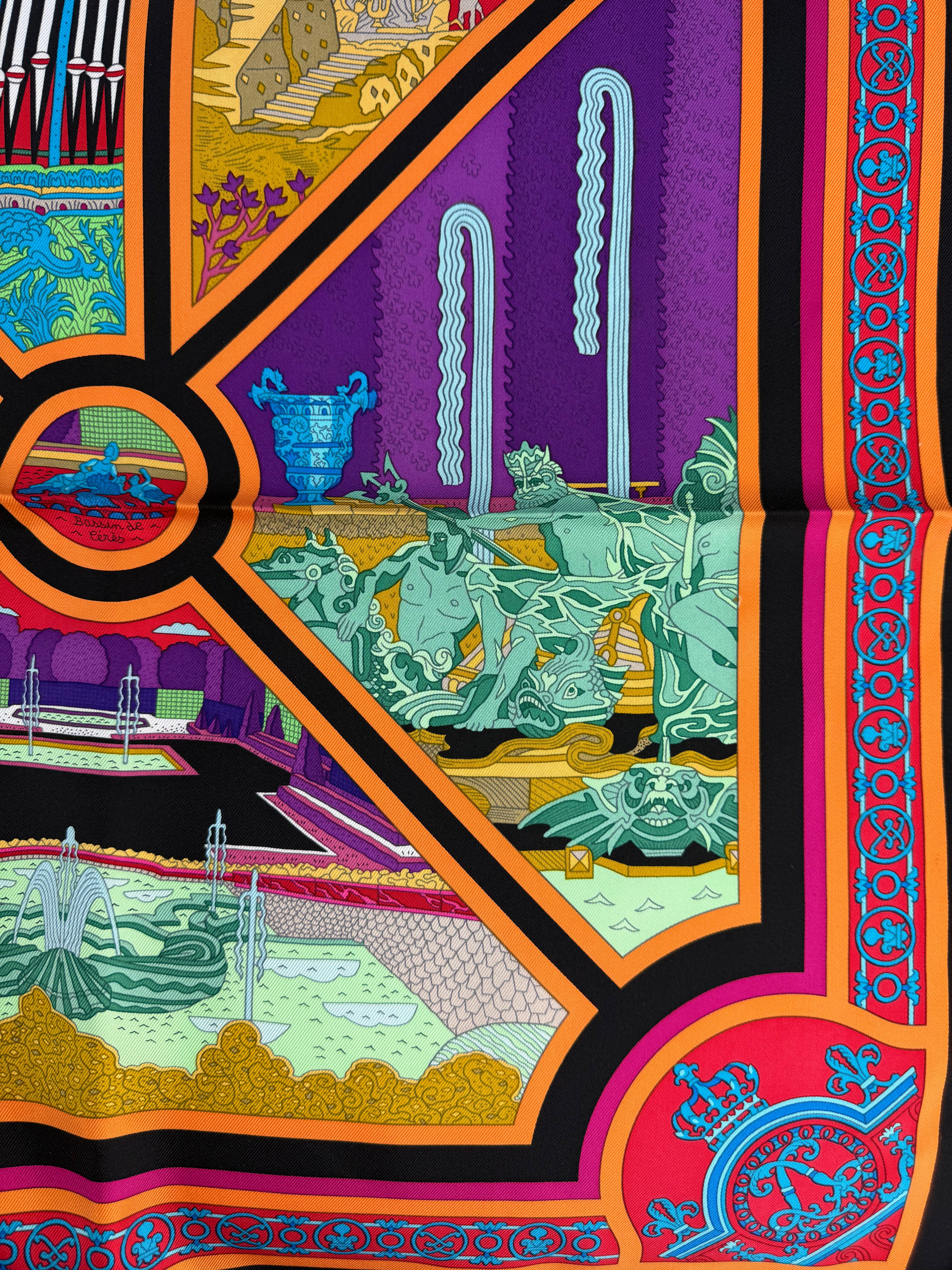 Hermes Flanerie a' Versailles Limited Edition Silk Scarf 90