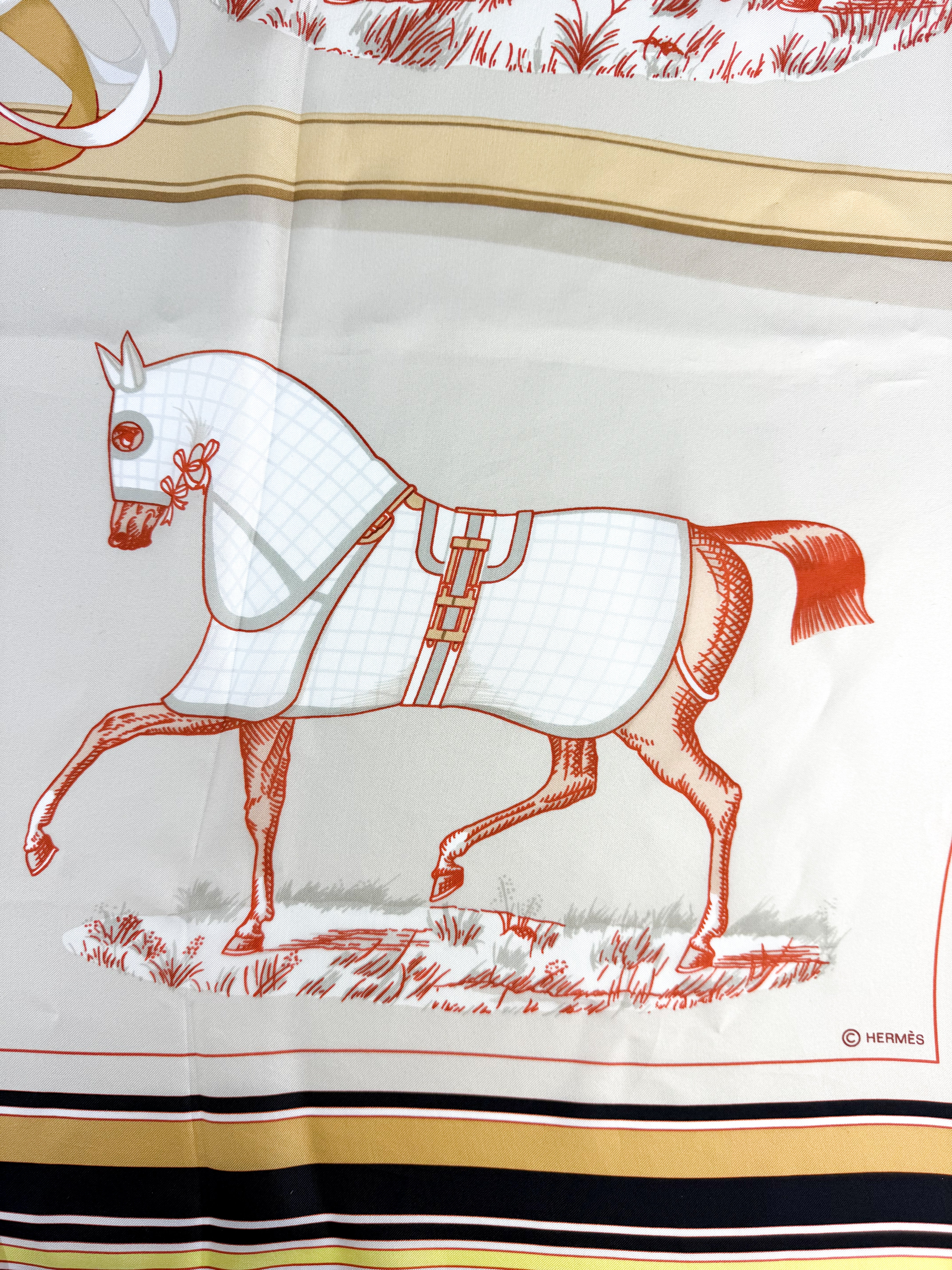 Hermes Couvertures Et Tenues De Jour Silk Scarf 140