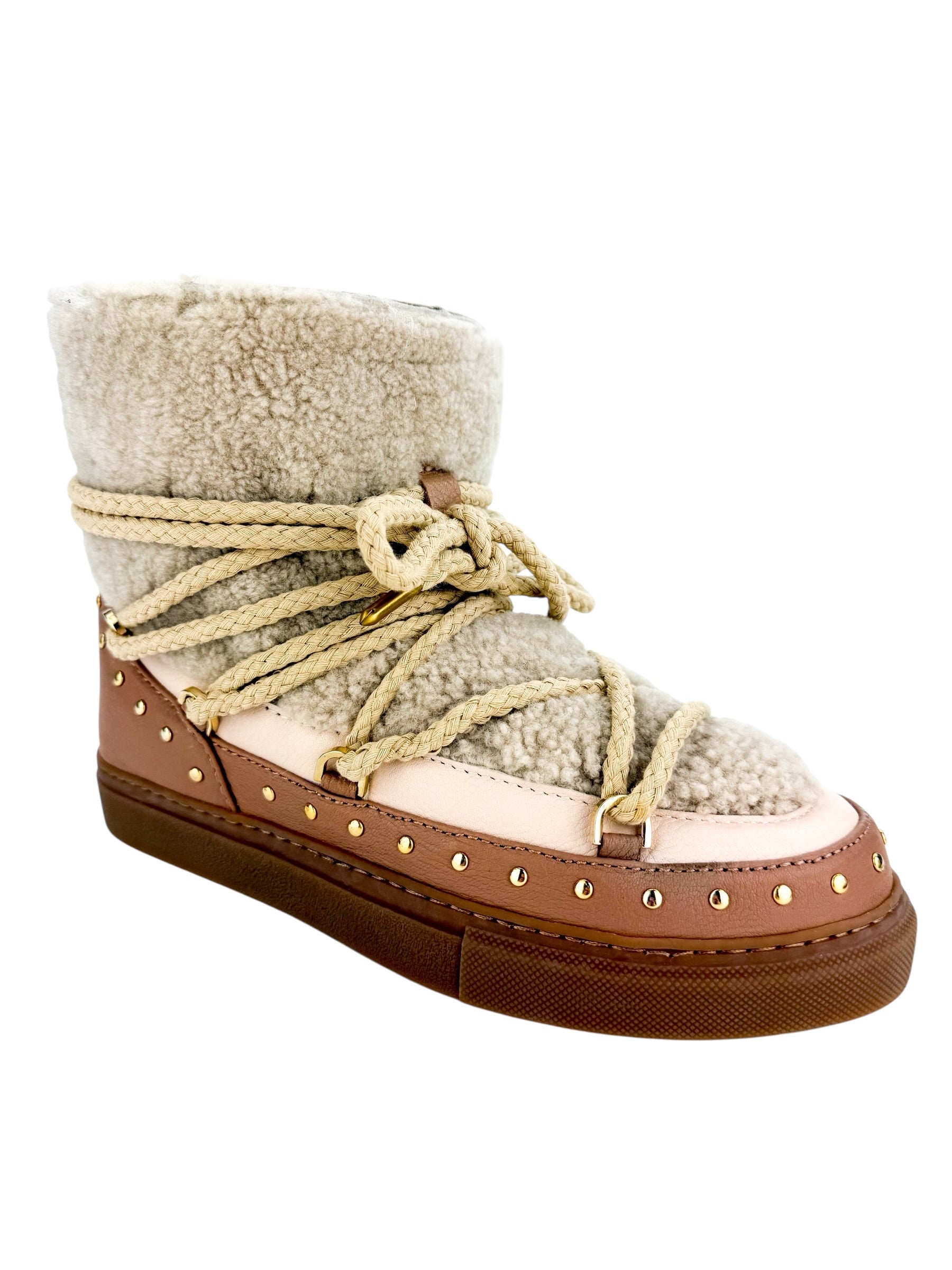 Inuikii Curly Rock Studded Shearling Boots (Fits Size 38)