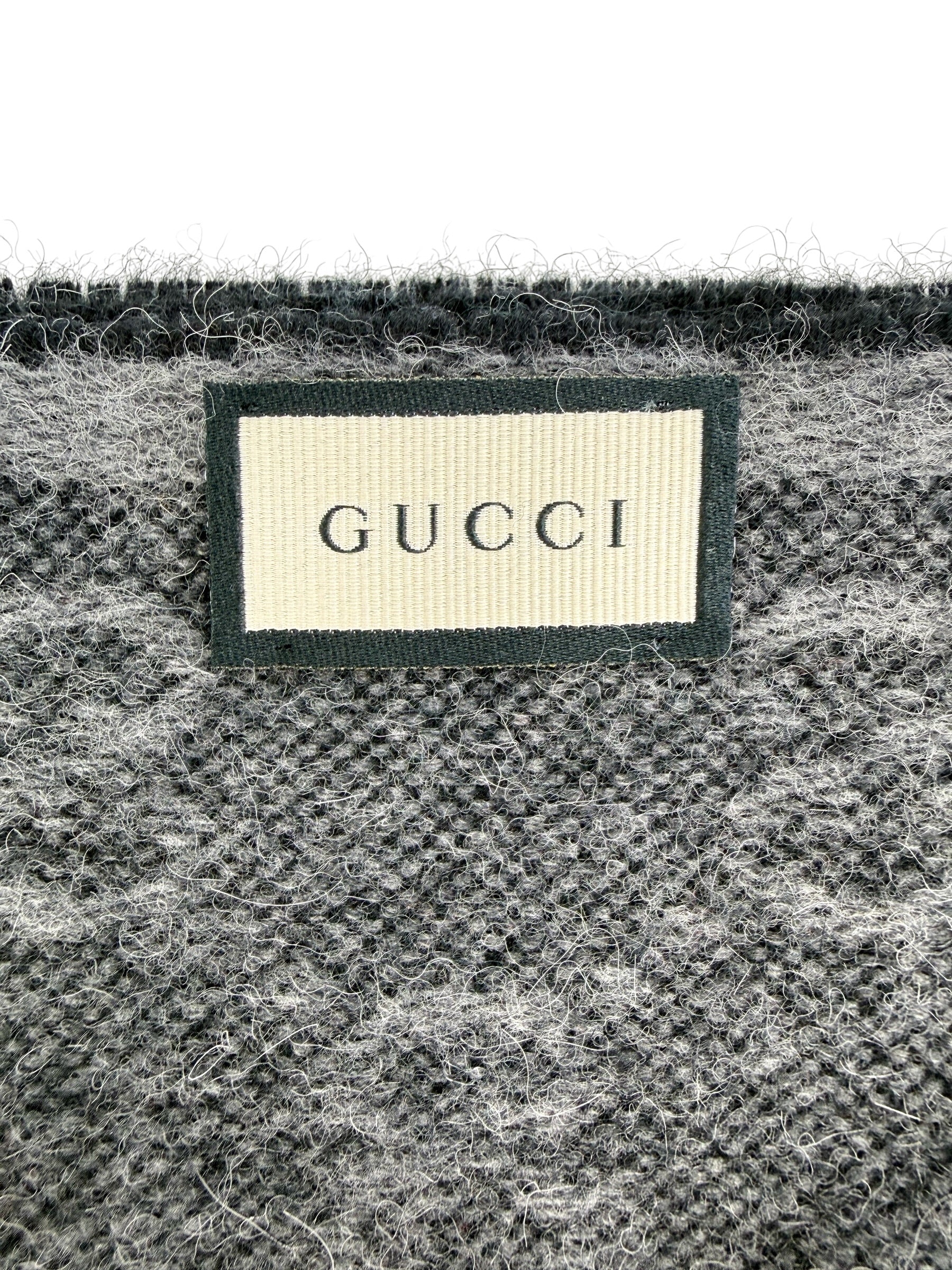 Gucci Wool Alpaca Monogram Web Scarf