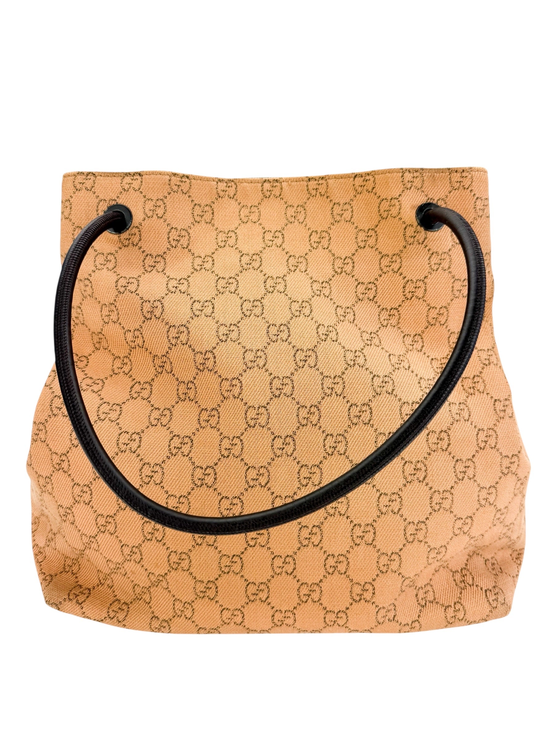 Gucci GG Gifford Canvas and Leather Tote Beige/Brown