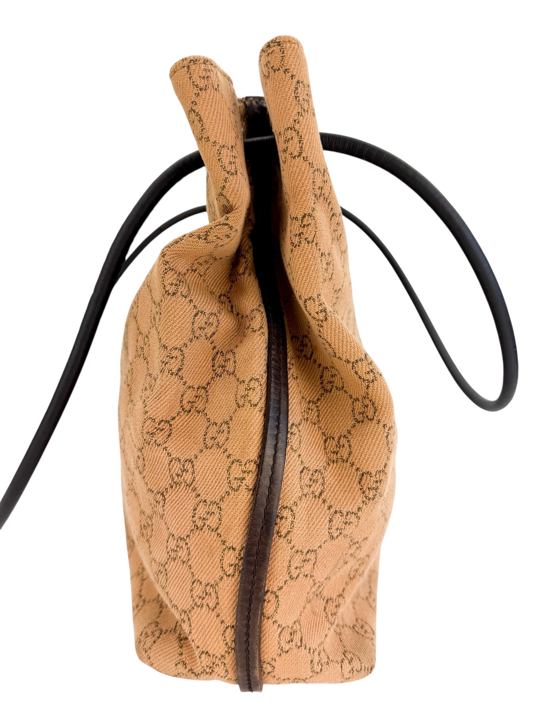 Gucci GG Gifford Canvas and Leather Tote Beige/Brown