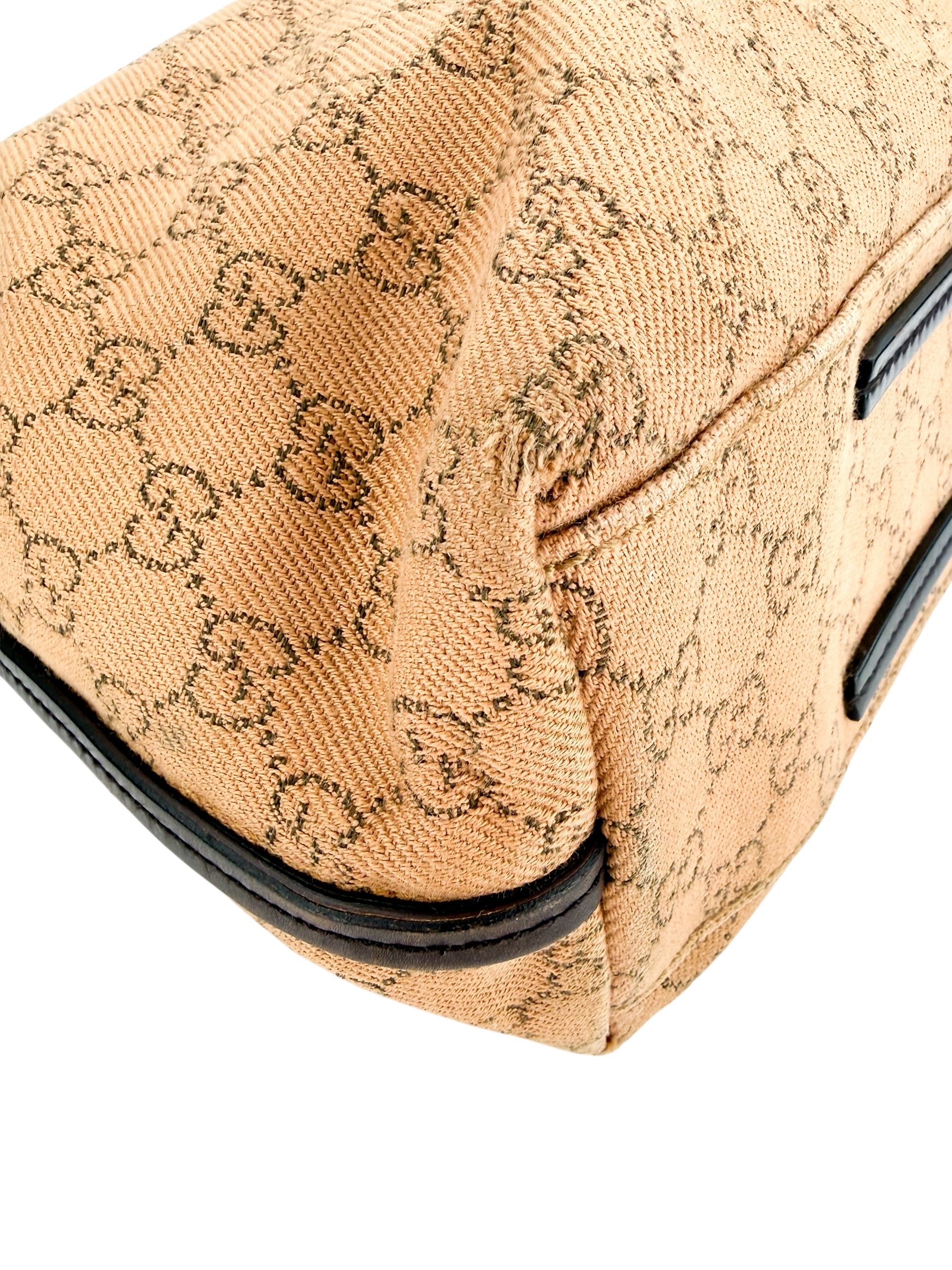 Gucci GG Gifford Canvas and Leather Tote Beige/Brown