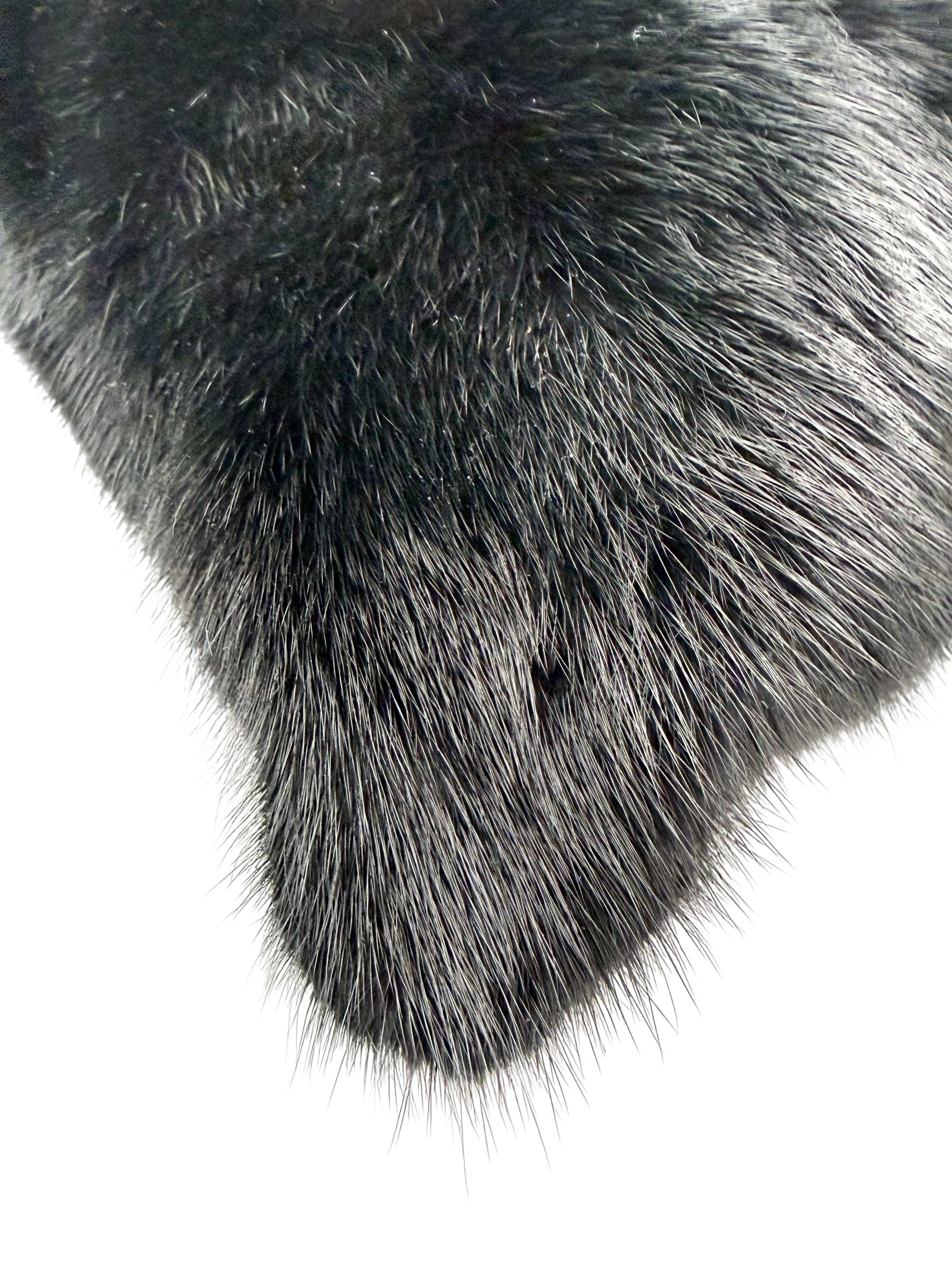 Dolce & Gabbana Black Faux Fur Silver Chain Crossbody Bag (NWT)