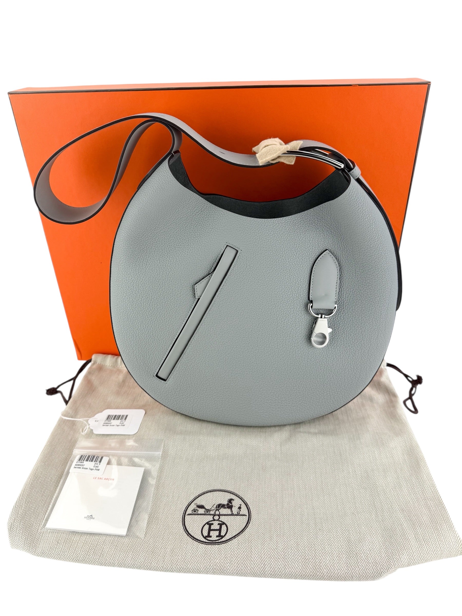 Hermes Arcon Togo Swift Bleu Glacier (New in Box)
