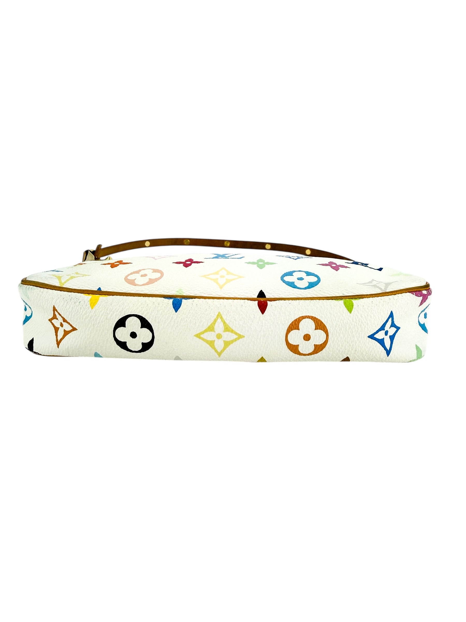 Louis Vuitton Monogram Multicolore Pochette Accessories White