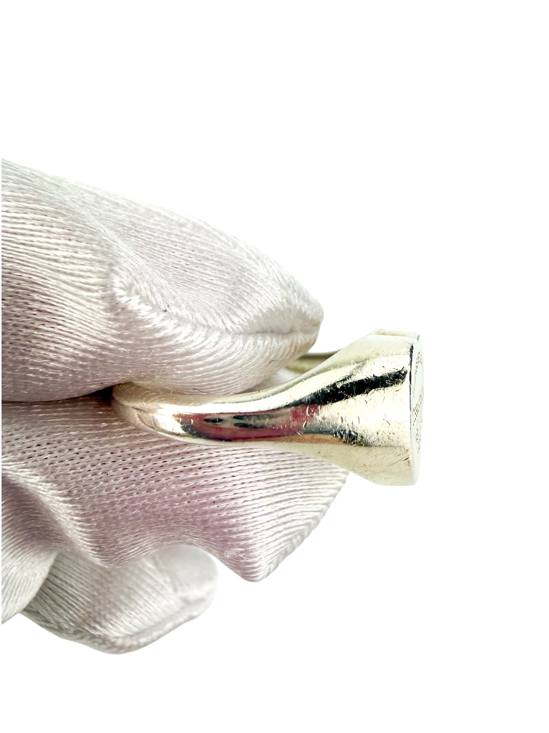 Tiffany&Co. Return to Tiffany Heart Signet Ring Silver Size 8