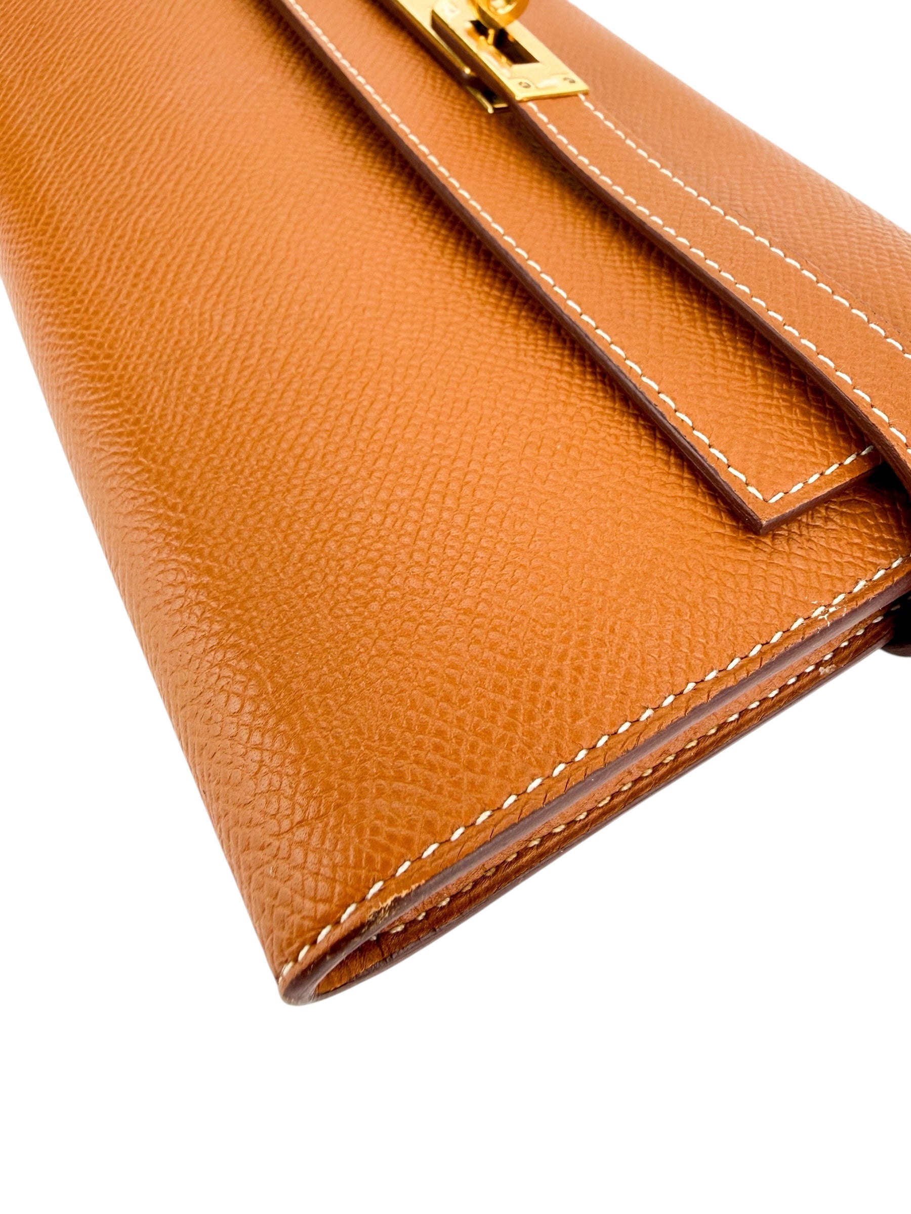 Hermes Epsom Kelly Longue Clutch Wallet Gold