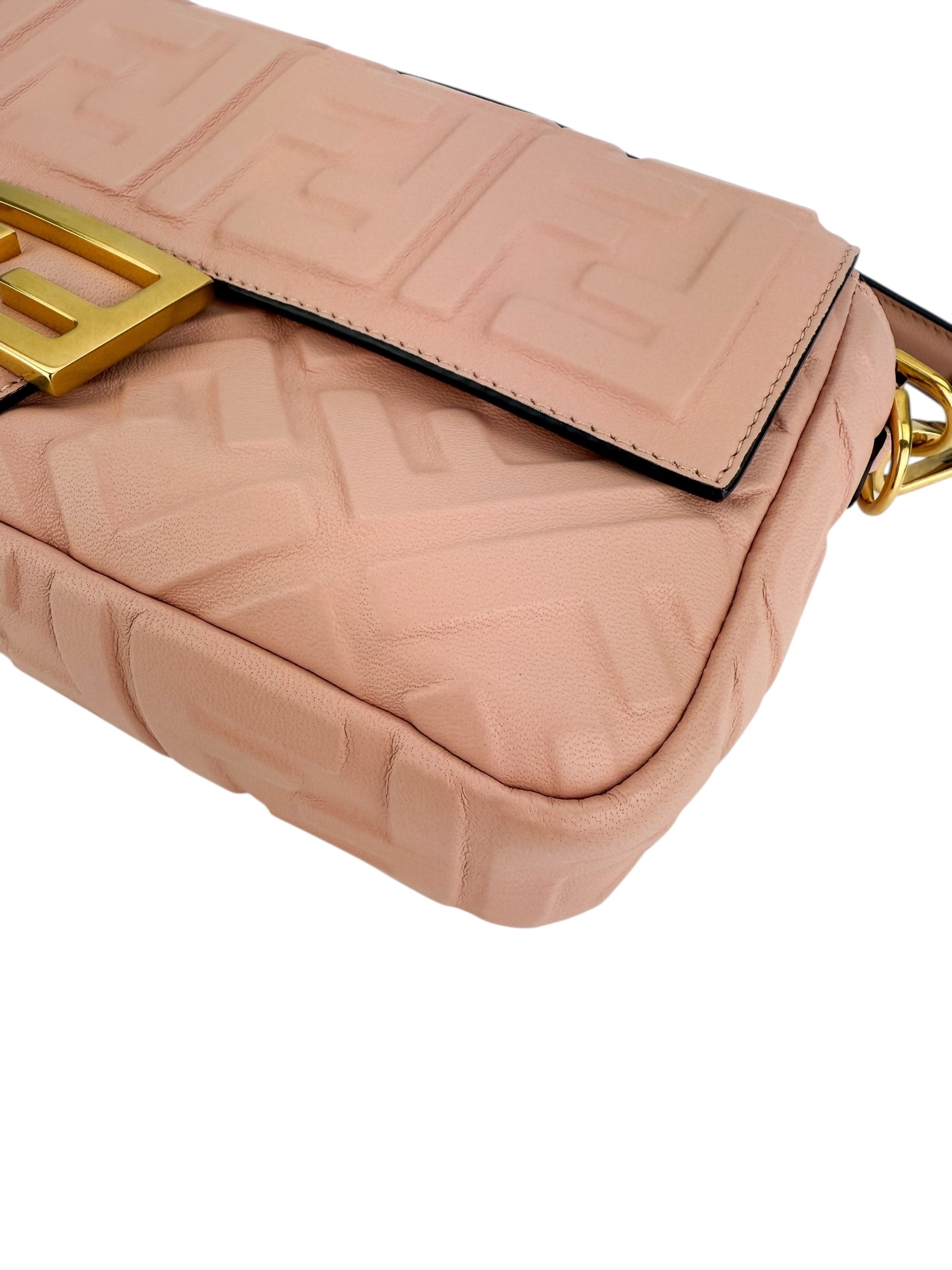 Fendi Nappa Leather Baguette Rosa Quarzo