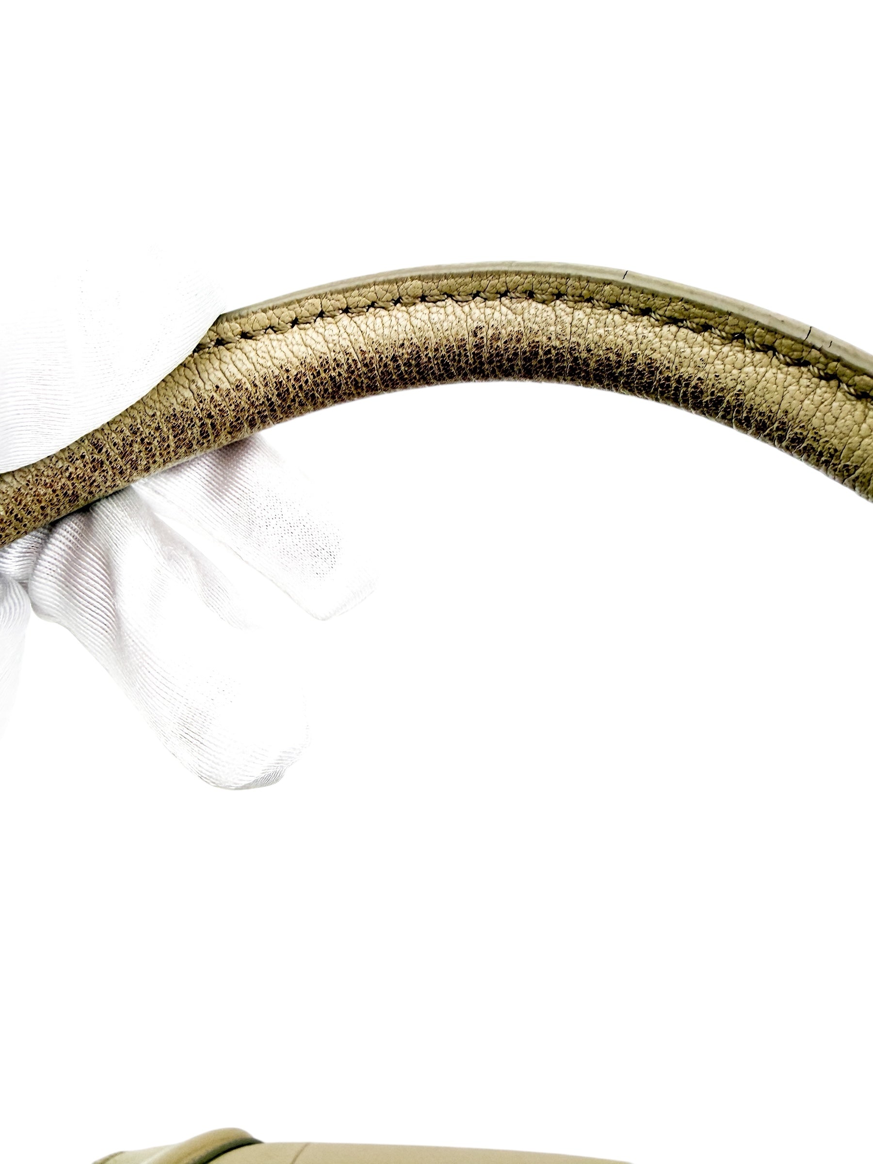 Celine Drummed Calfskin Mini Luggage Dune