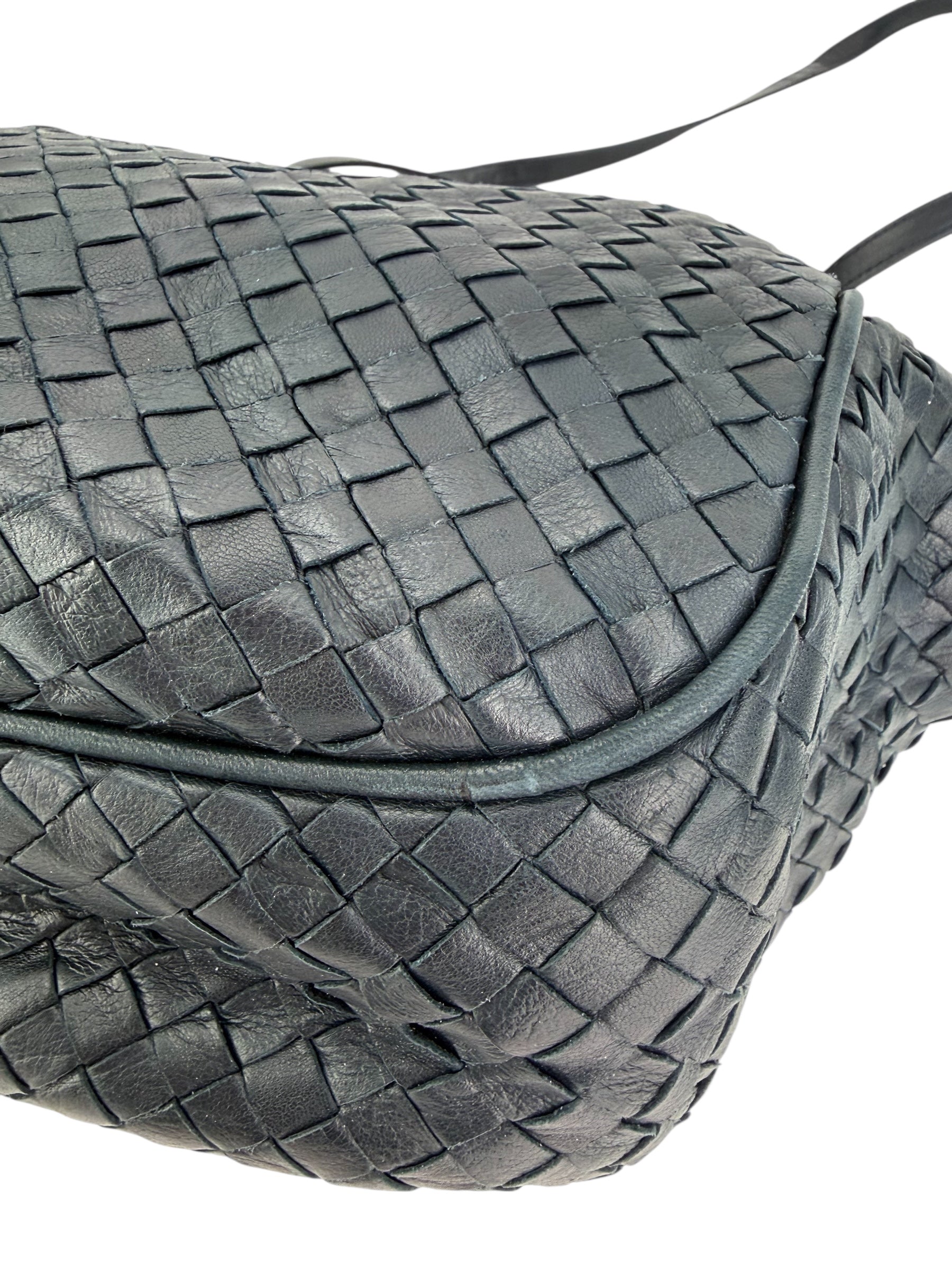 Bottega Veneta Vintage Intrecciato Crossbody Black