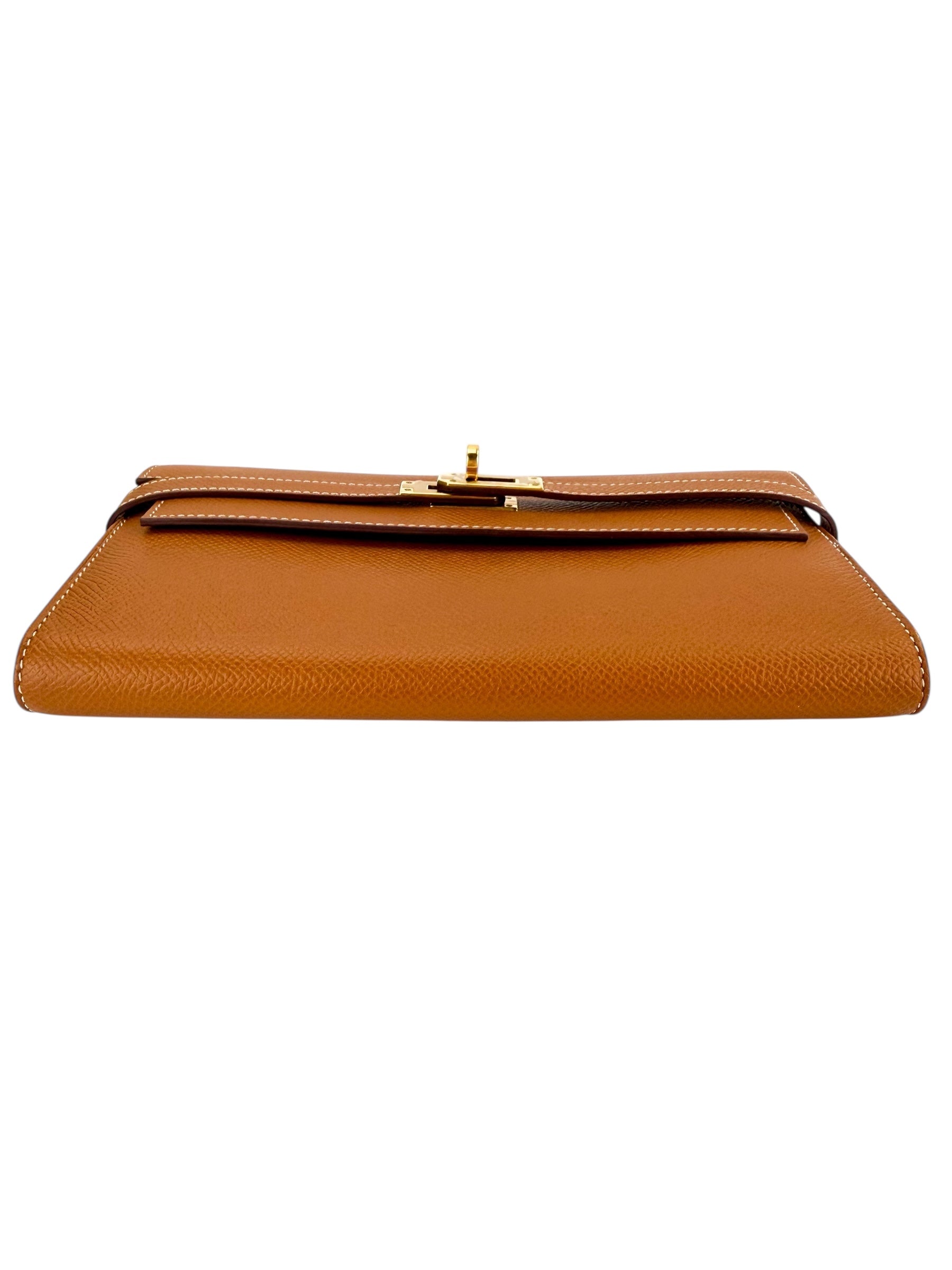 Hermes Epsom Kelly Longue Clutch Wallet Gold