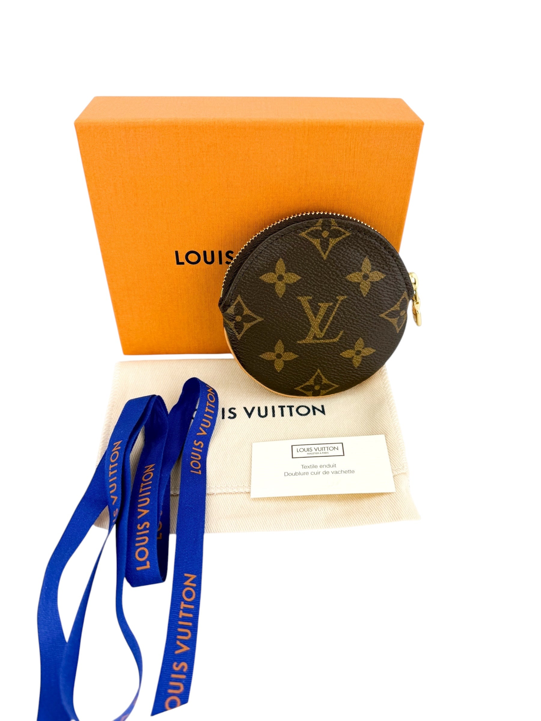 Louis Vuitton Monogram Round Coin Purse (Full Set)