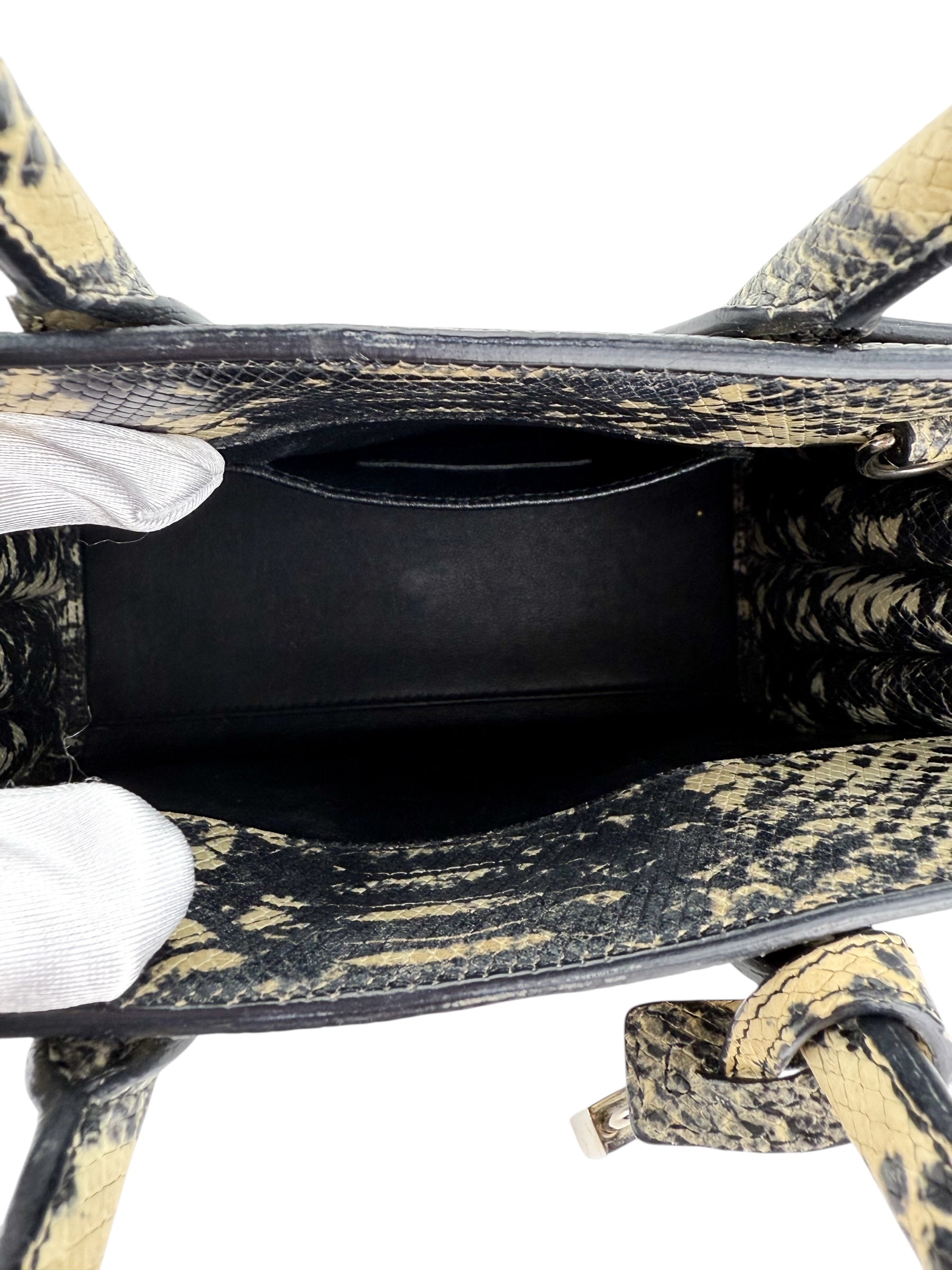 Saint Laurent Nano Sac De Jour Embossed Snake Print