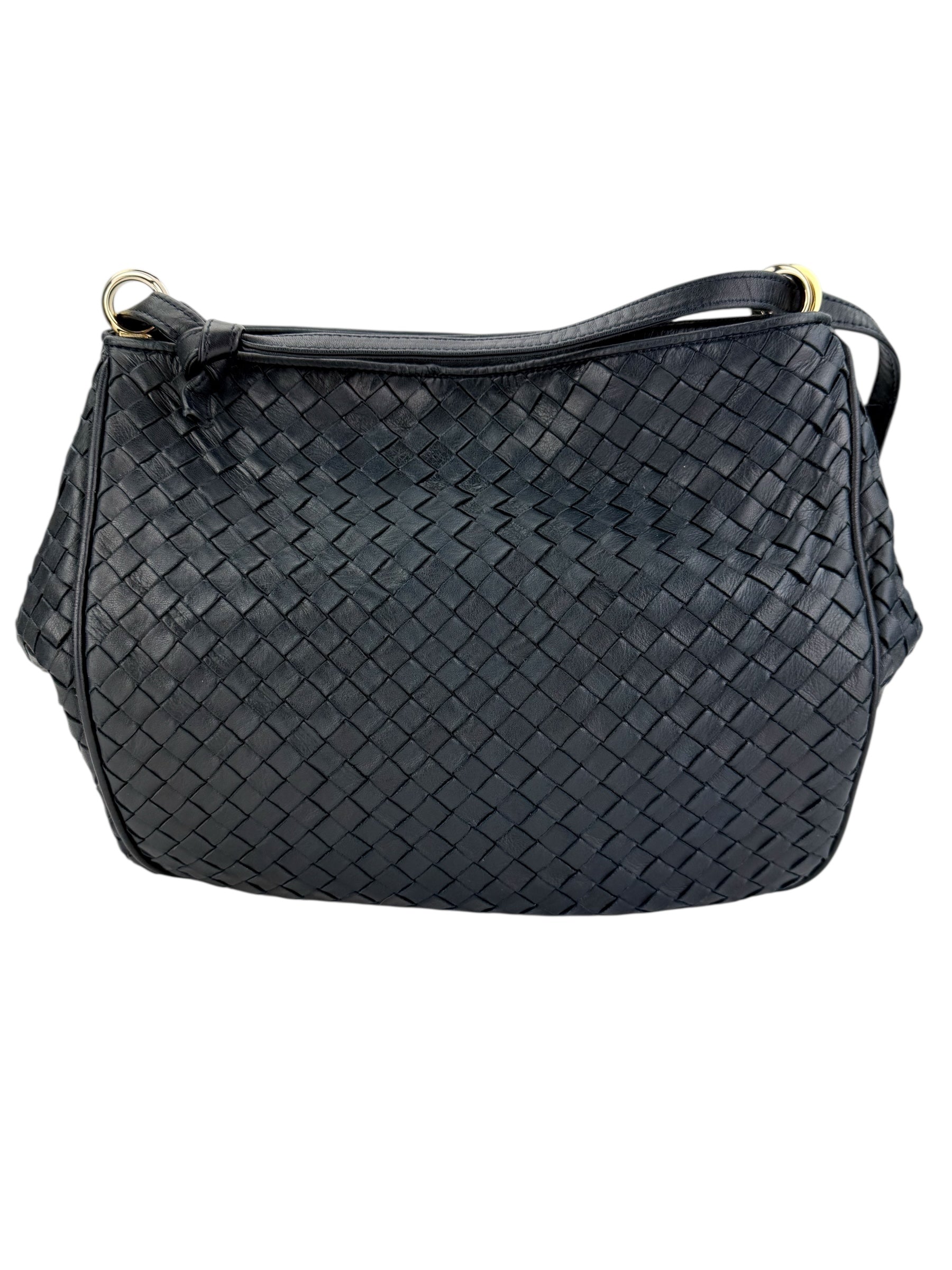 Bottega Veneta Vintage Intrecciato Crossbody Black