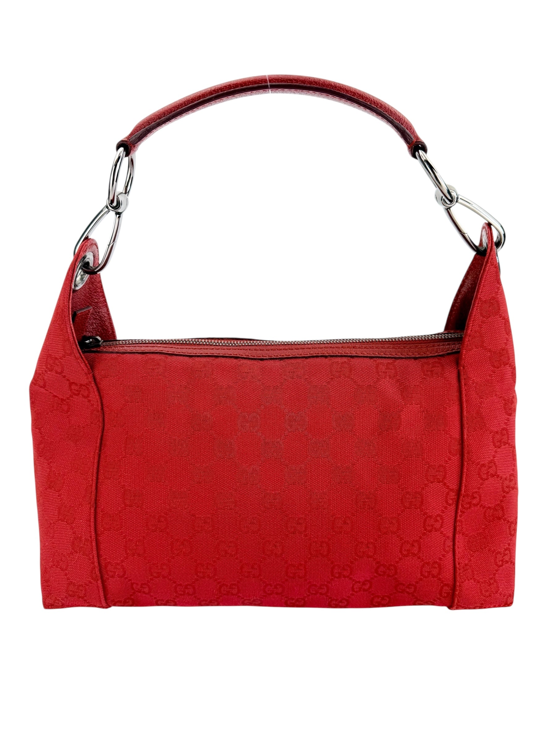 Gucci GG Canvas Shoulder Bag Red