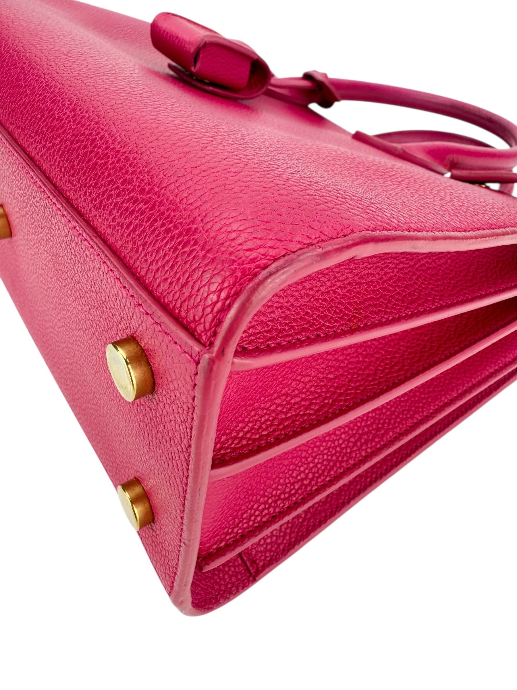 Saint Laurent Baby Sac De Jour Grained Calfskin Pink