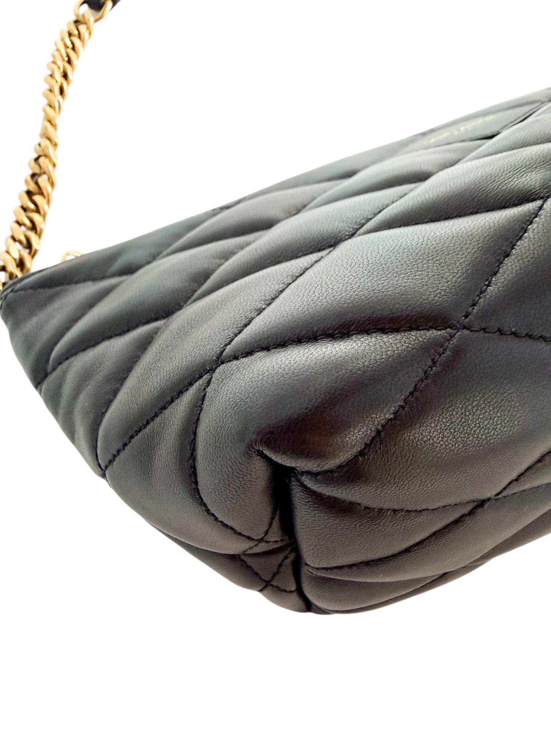 Saint Laurent Quilted Lambskin Shoulder Bag (Full Set)
