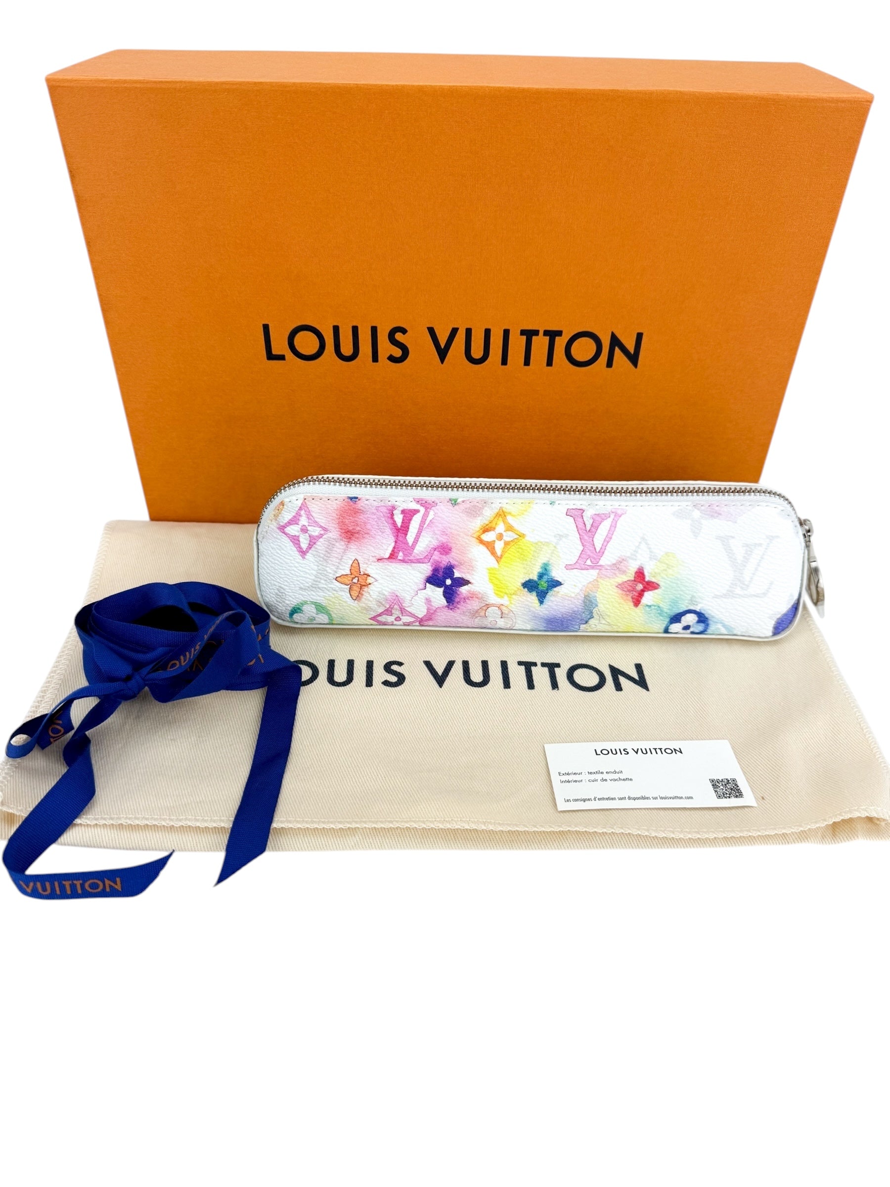 Louis Vuitton Virgil Abloh Monogram Watercolor Elizabeth Pencil Pouch (Full Set)