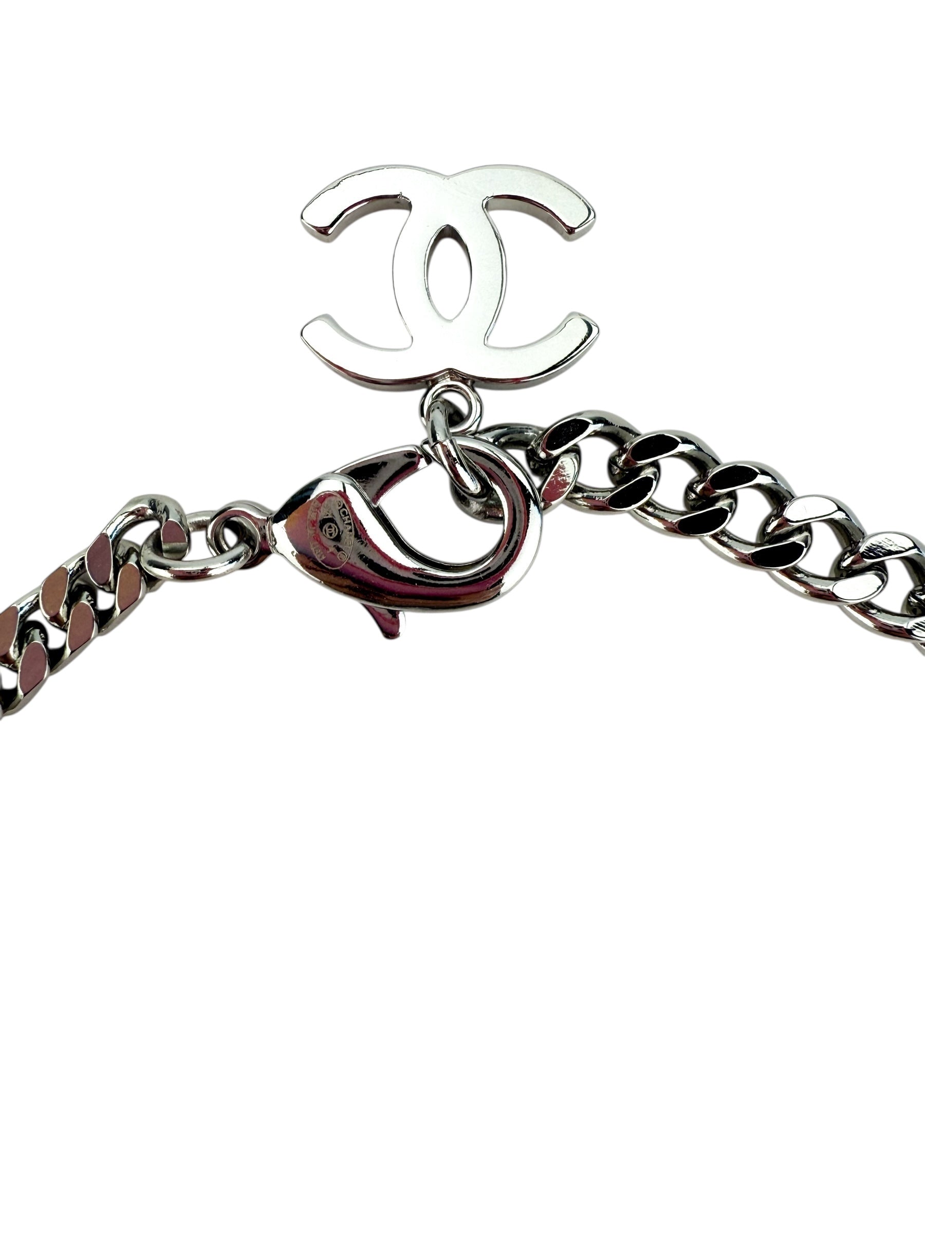 Chanel Crystal CC Chain Necklace