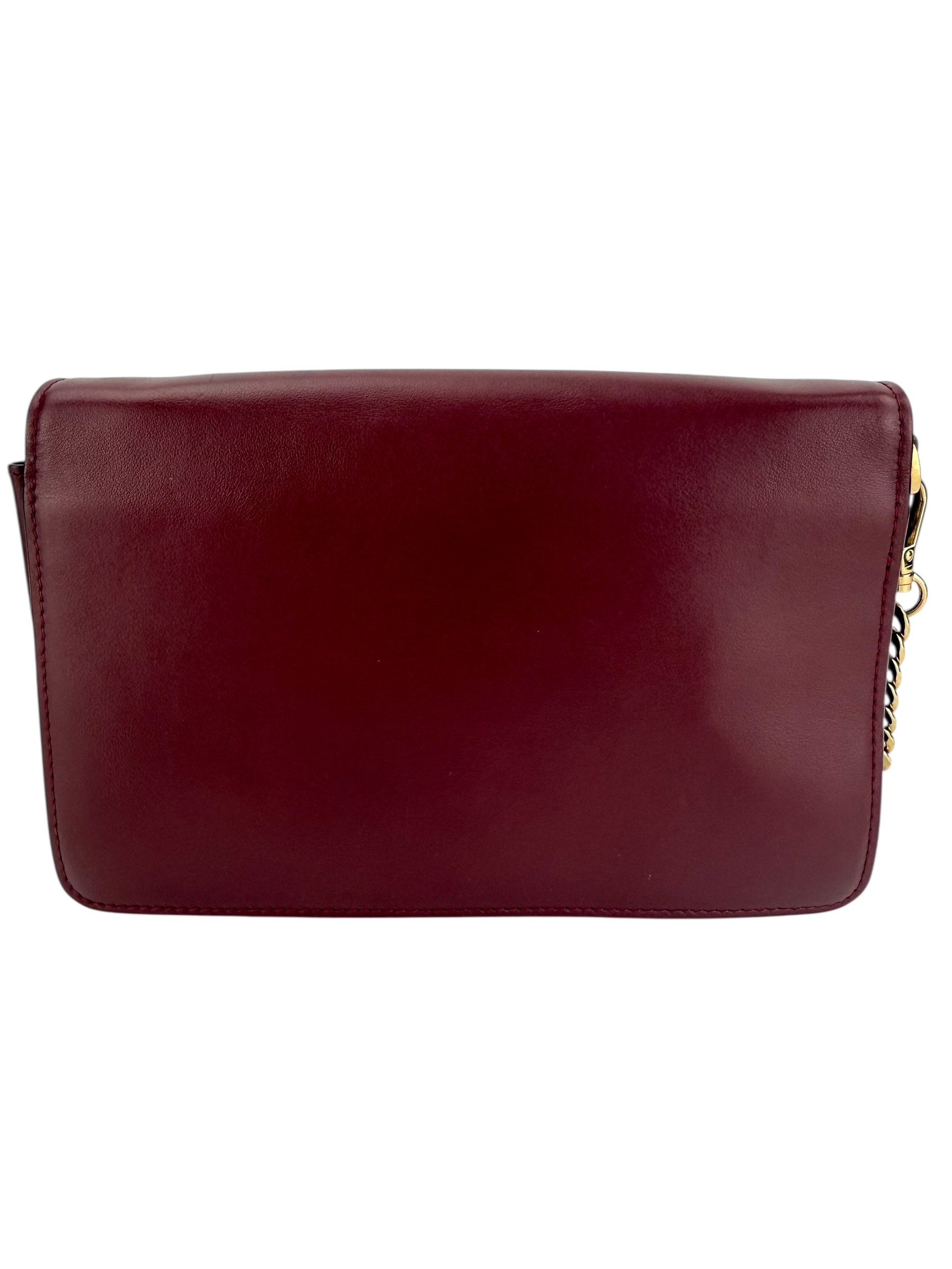 Miu Miu Wallet on Chain Burgundy