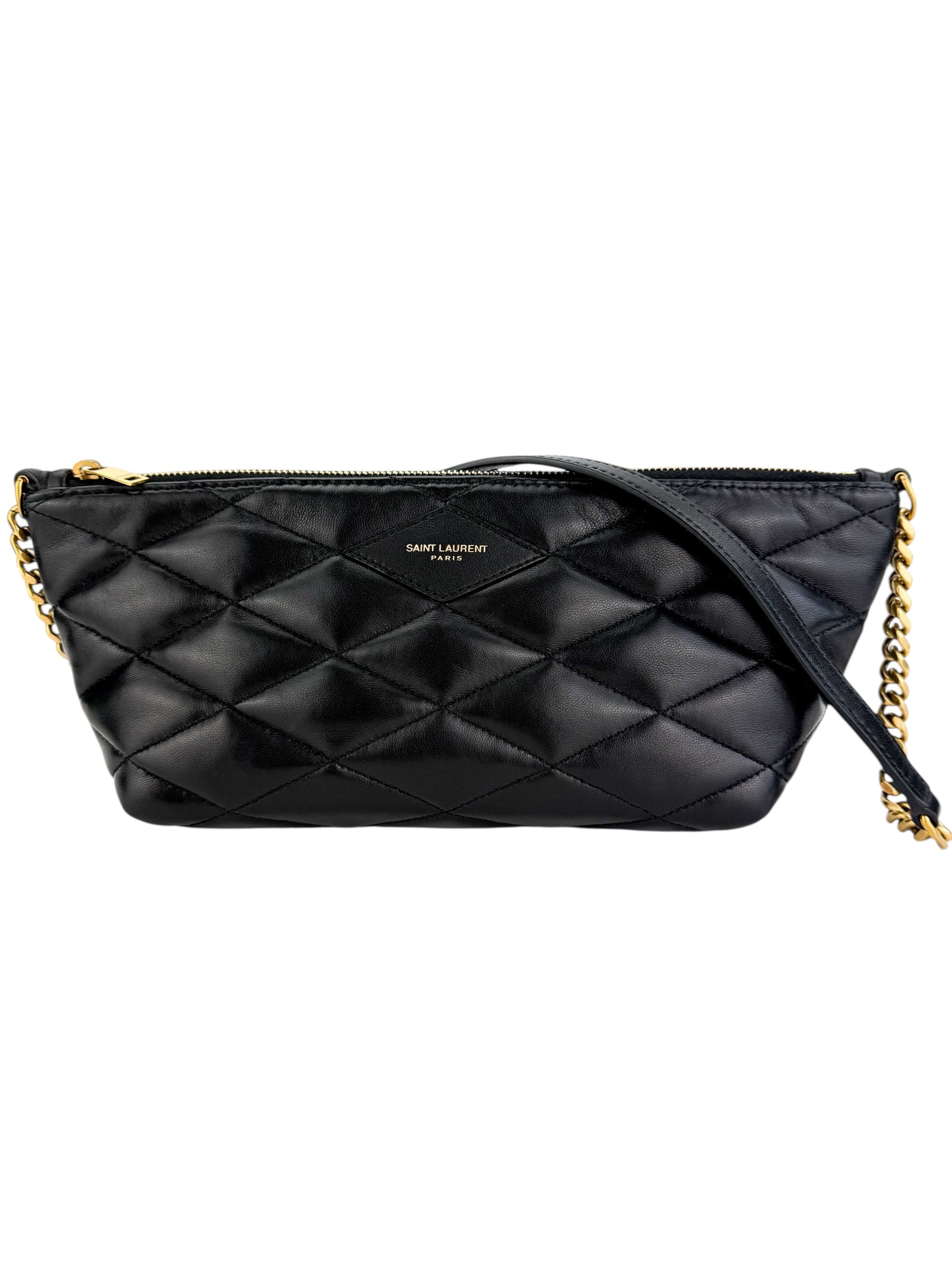 Saint Laurent Quilted Lambskin Shoulder Bag (Full Set)
