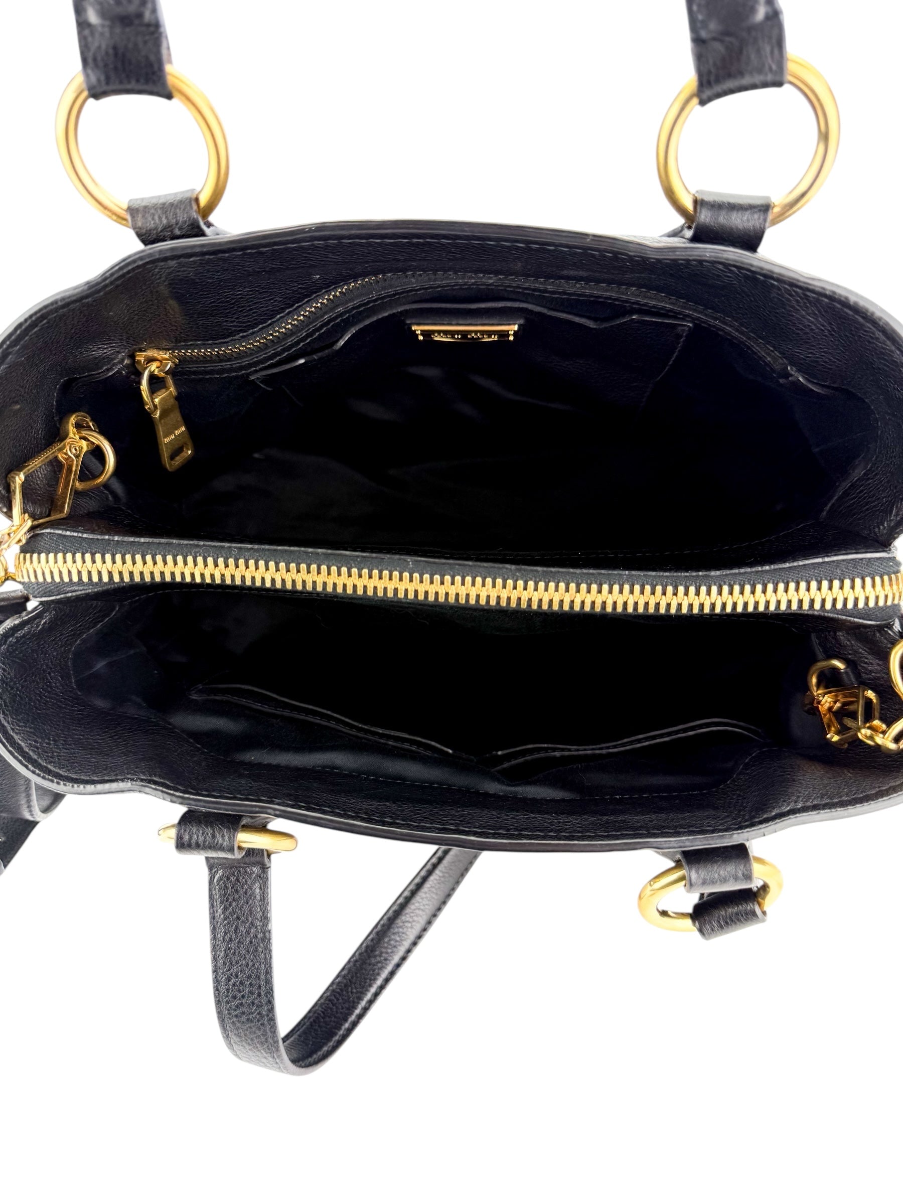 Miu Miu Black Leather Tote