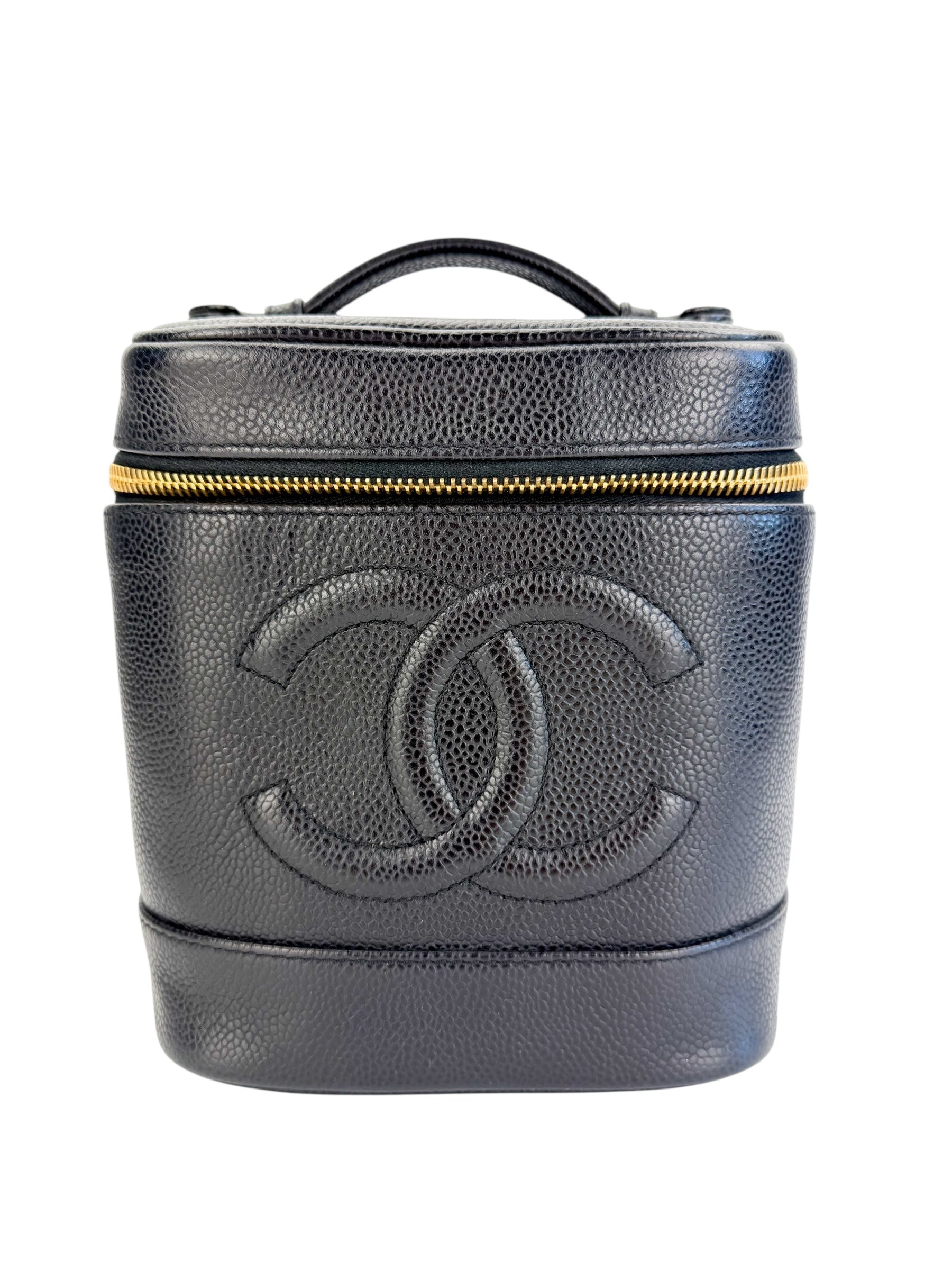 Chanel Black Vintage Timeless Vanity Case