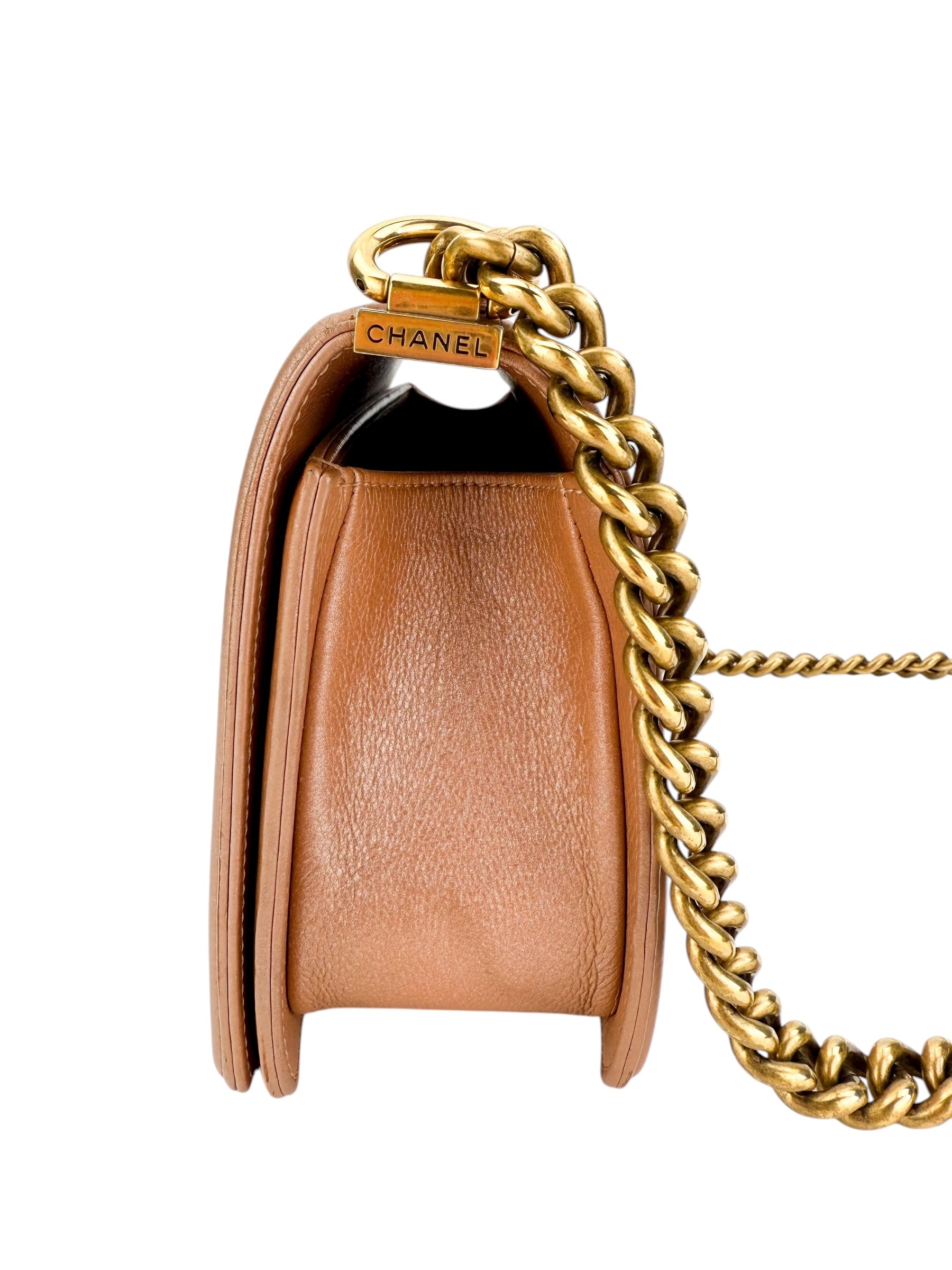 Chanel Rose Gold Medium Boy Flap