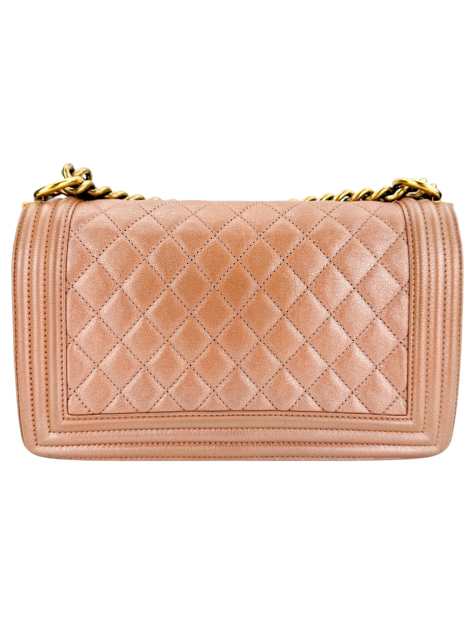 Chanel Rose Gold Medium Boy Flap