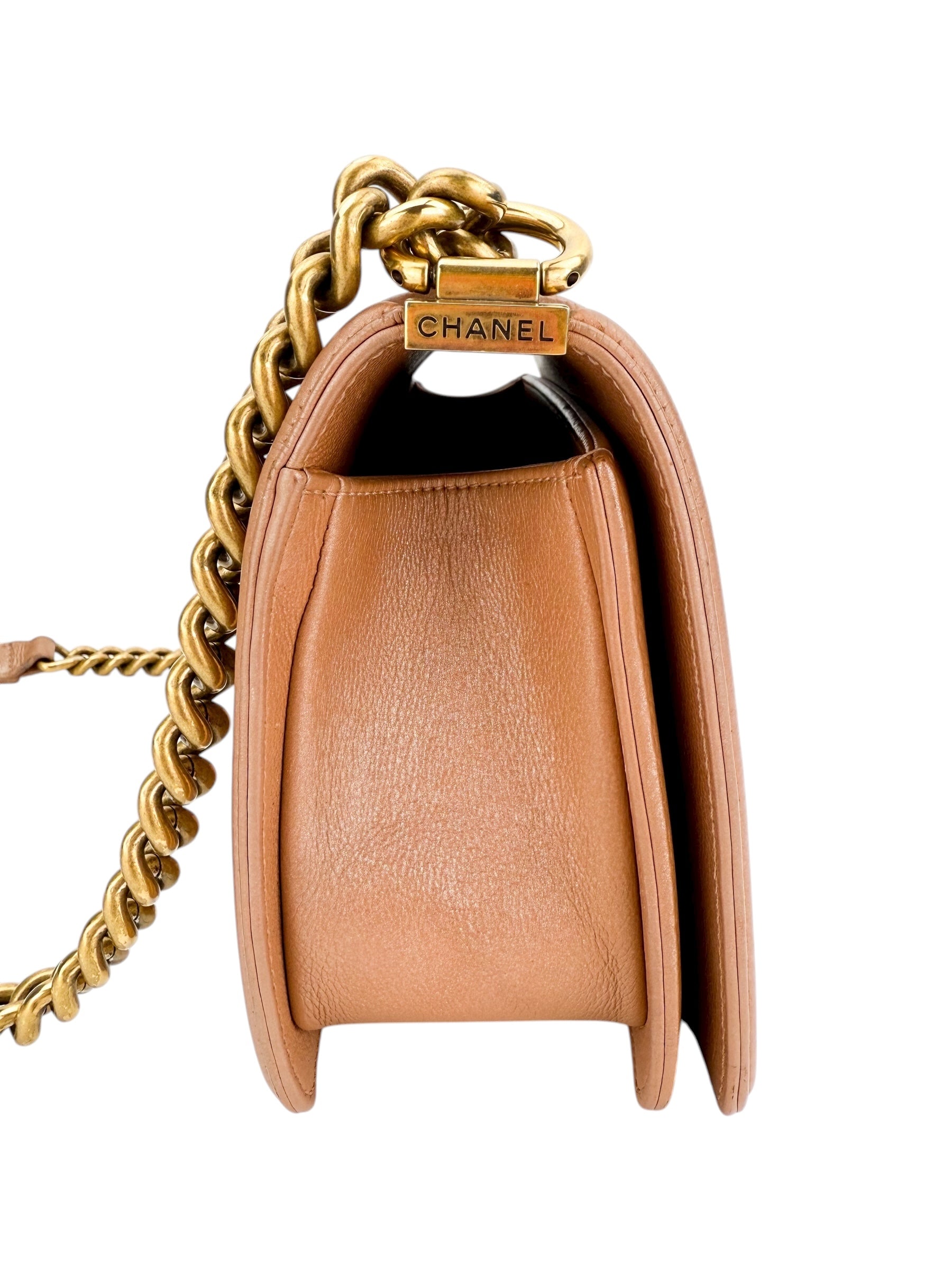 Chanel Rose Gold Medium Boy Flap