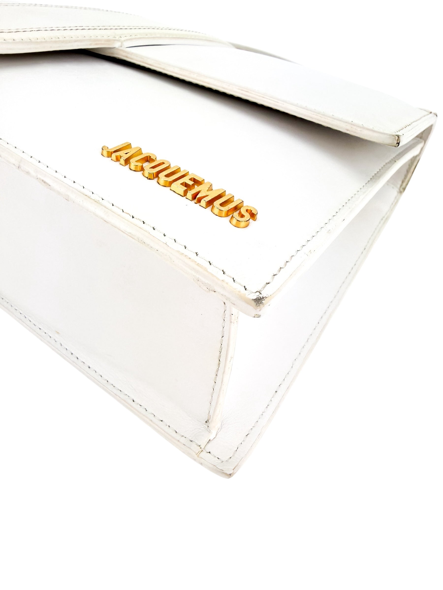 Jacquemus Le Bambinou White Leather Flap Bag