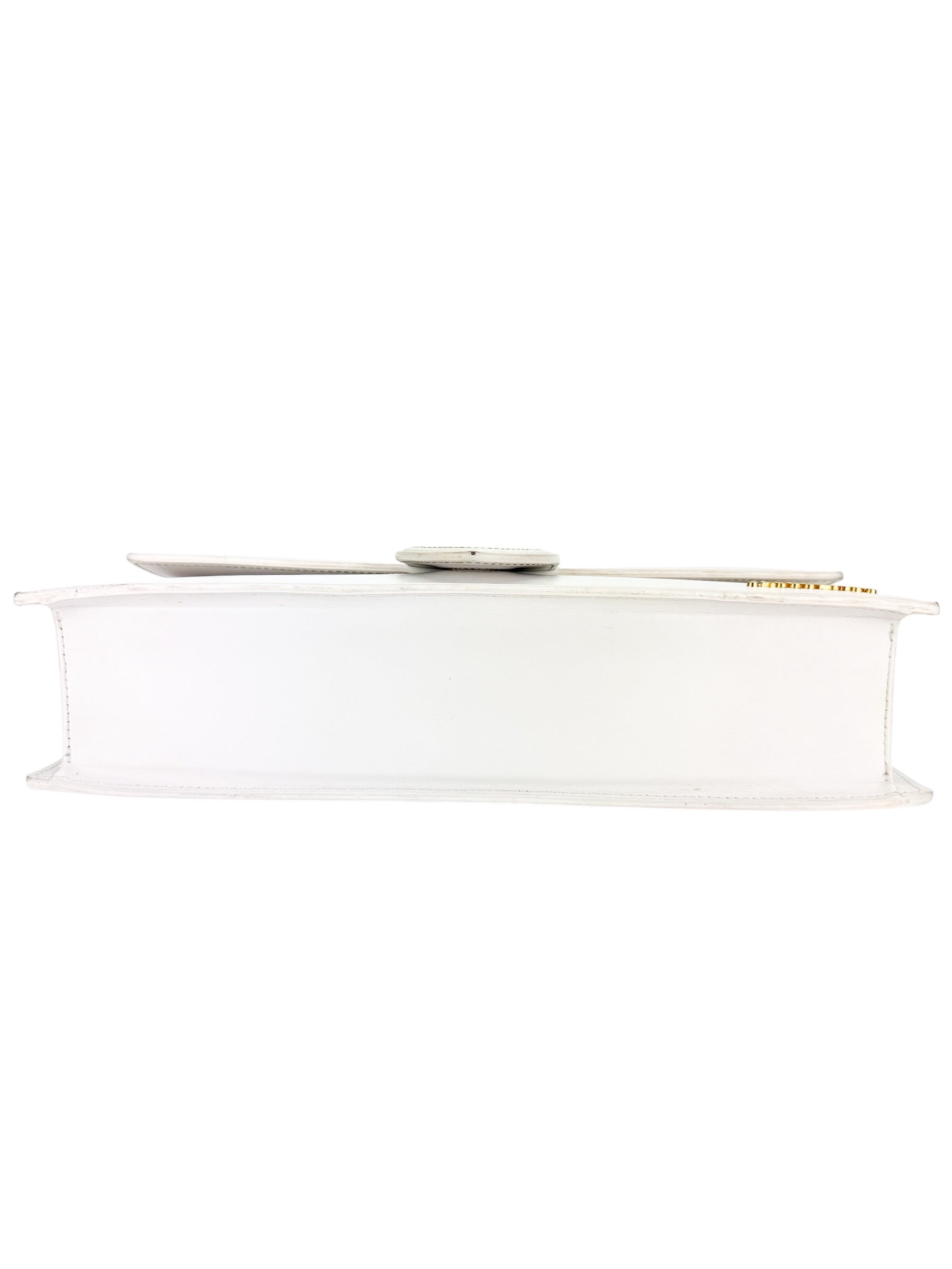 Jacquemus Le Bambinou White Leather Flap Bag