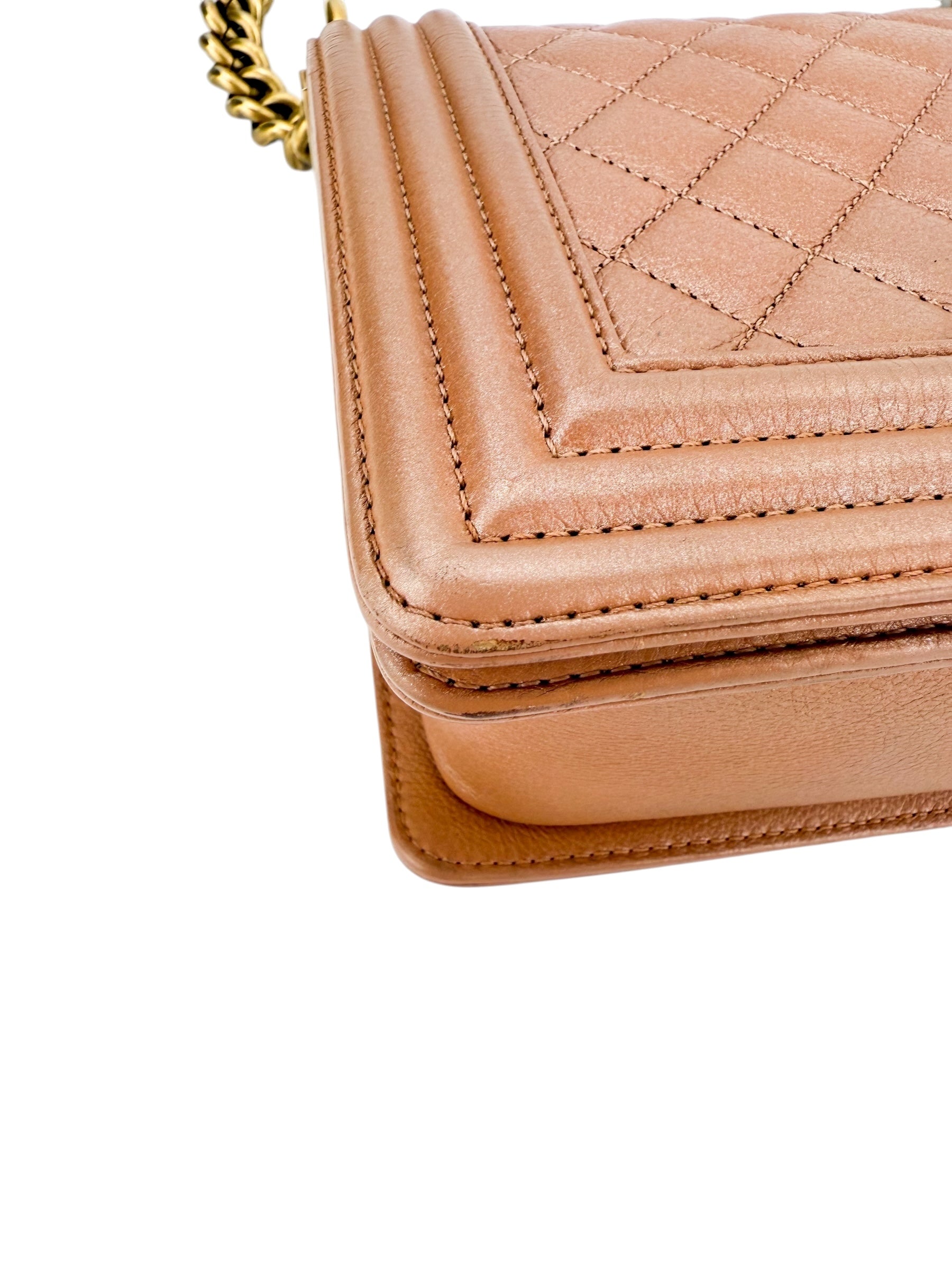 Chanel Rose Gold Medium Boy Flap