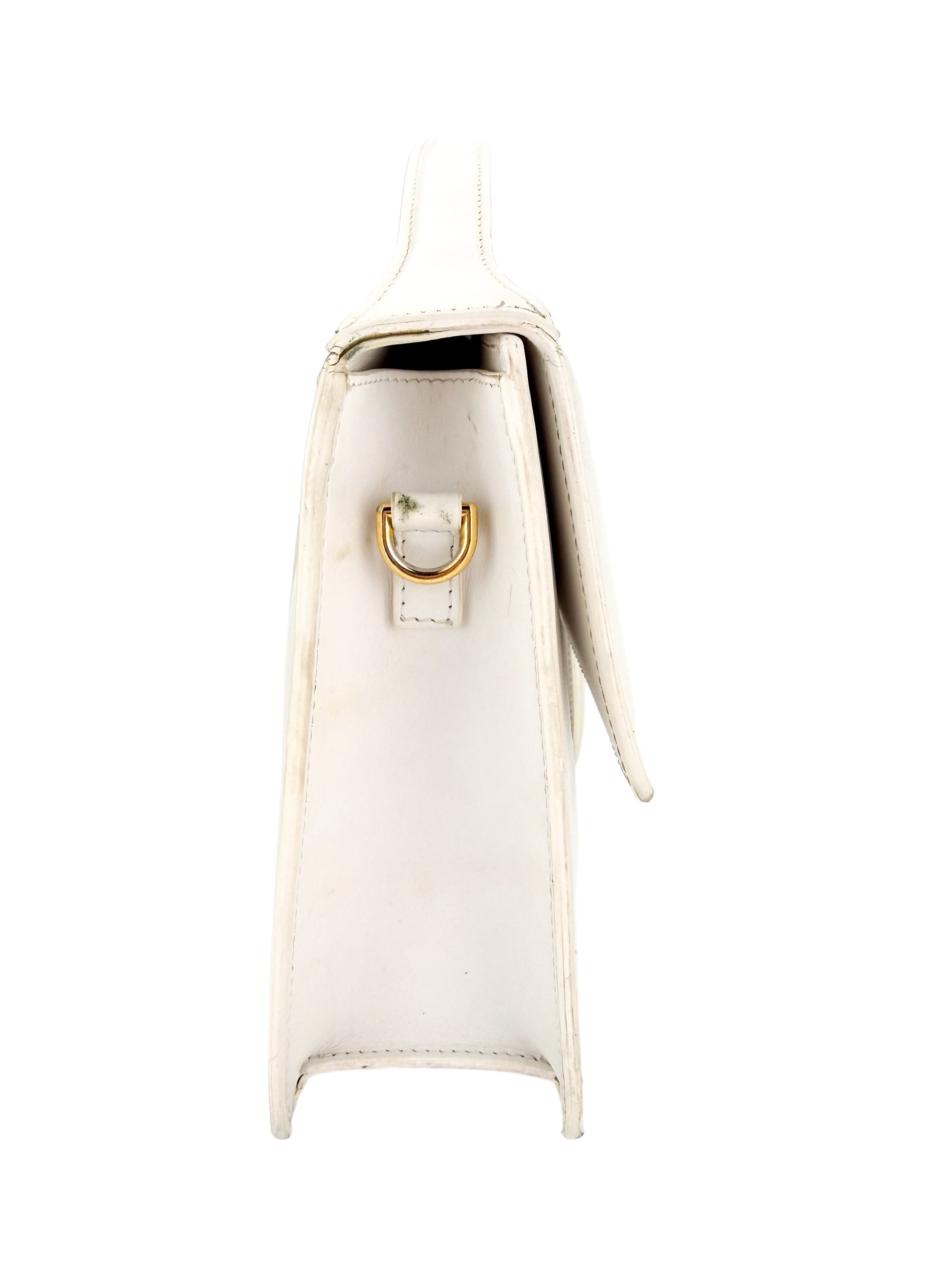 Jacquemus Le Bambinou White Leather Flap Bag