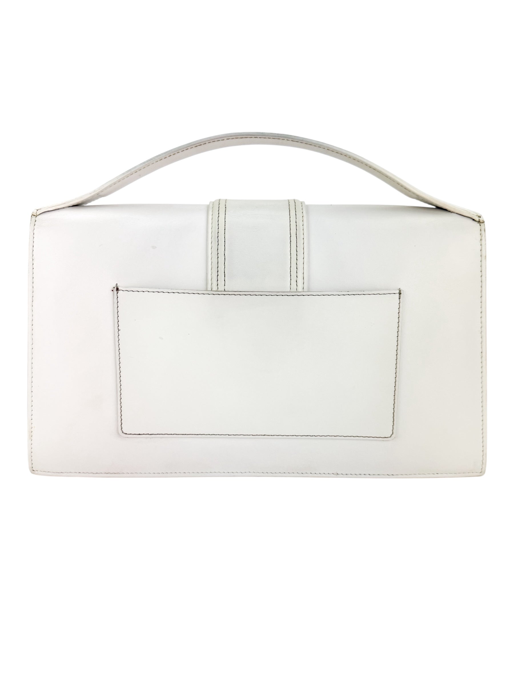 Jacquemus Le Bambinou White Leather Flap Bag