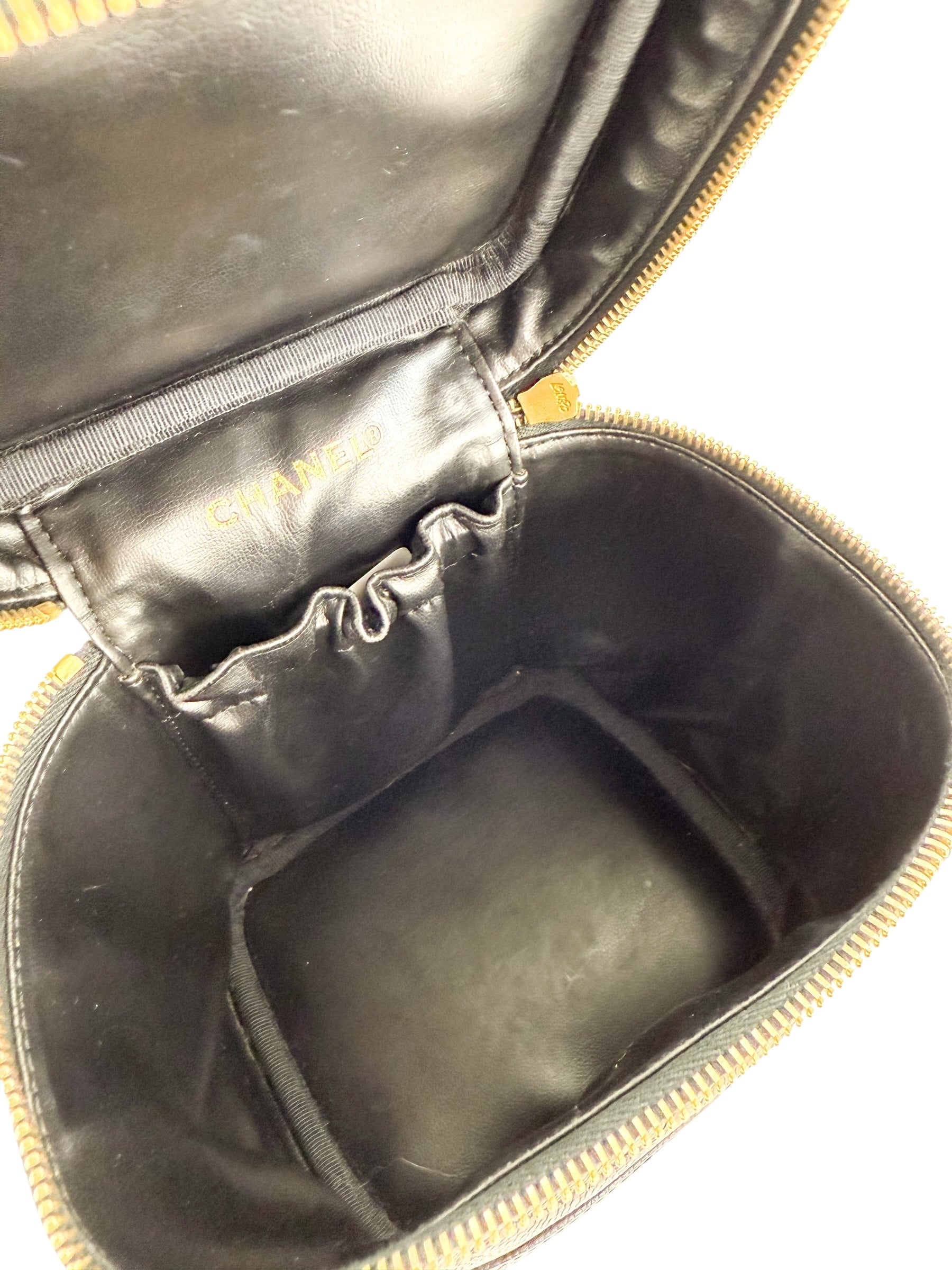 Chanel Black Vintage Timeless Vanity Case